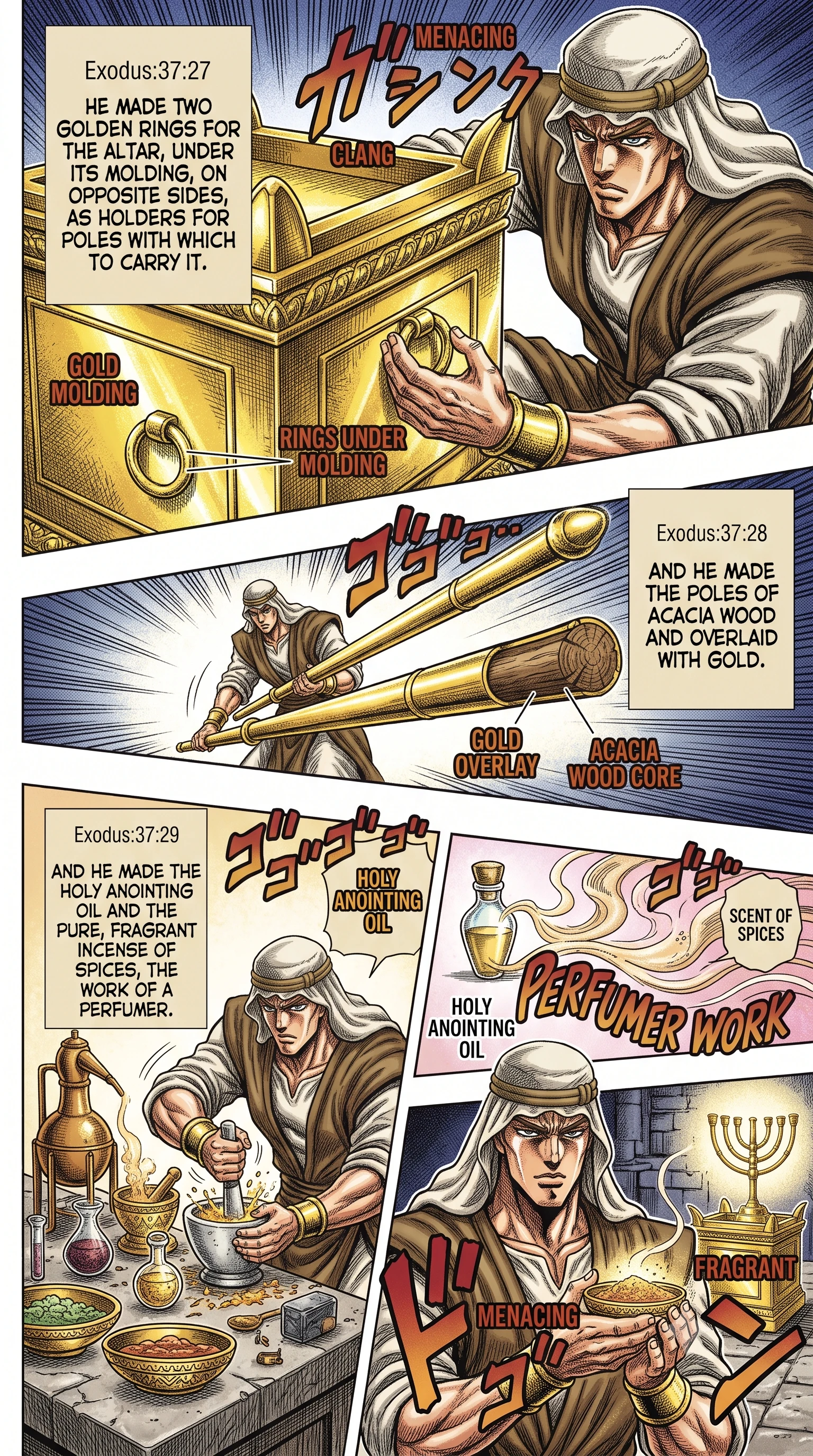 Exodus 37 illustration: Making the Anointing Oil and Incense