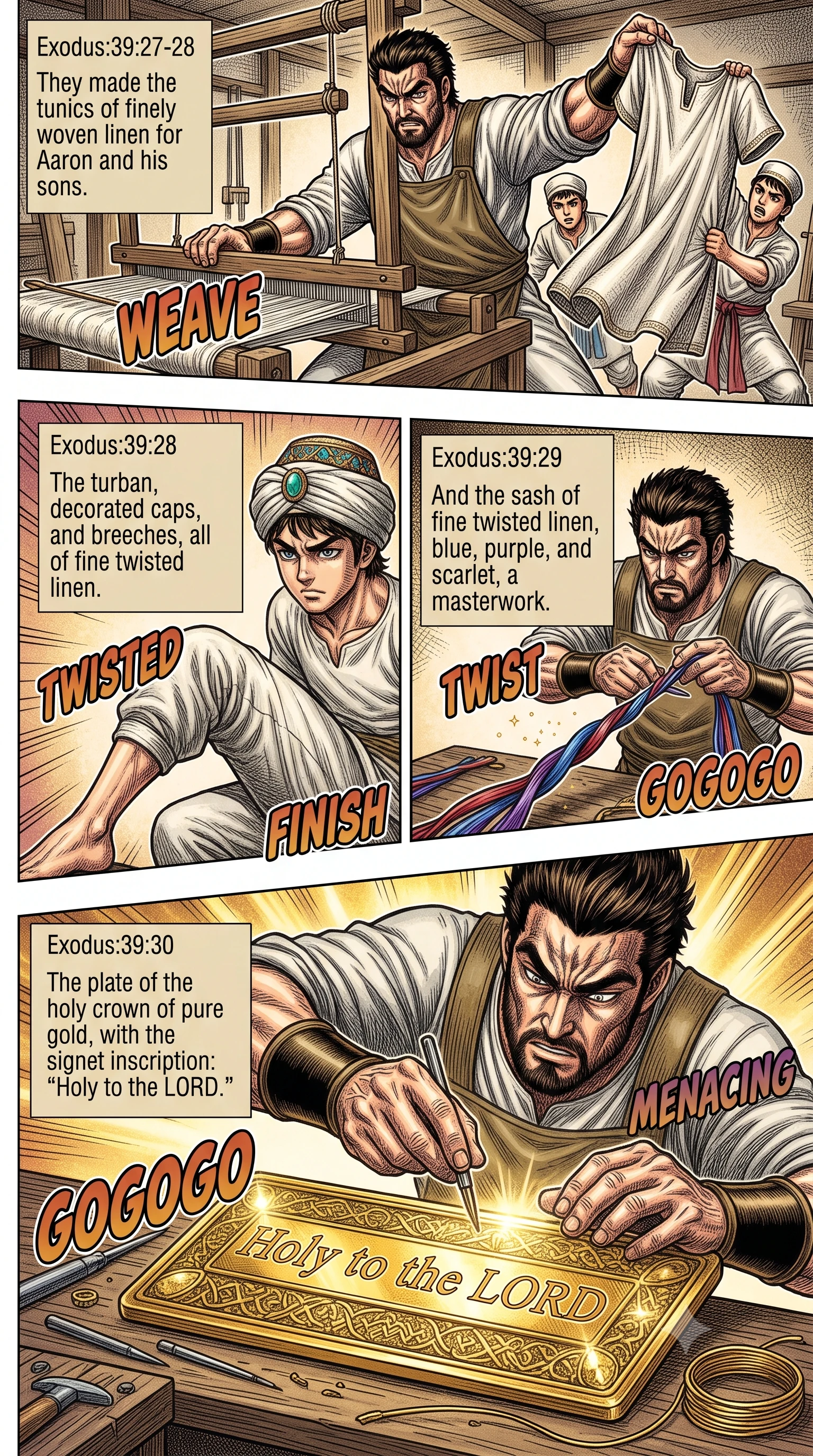 Exodus 39 illustration: The Golden Plate Holy to the Lord