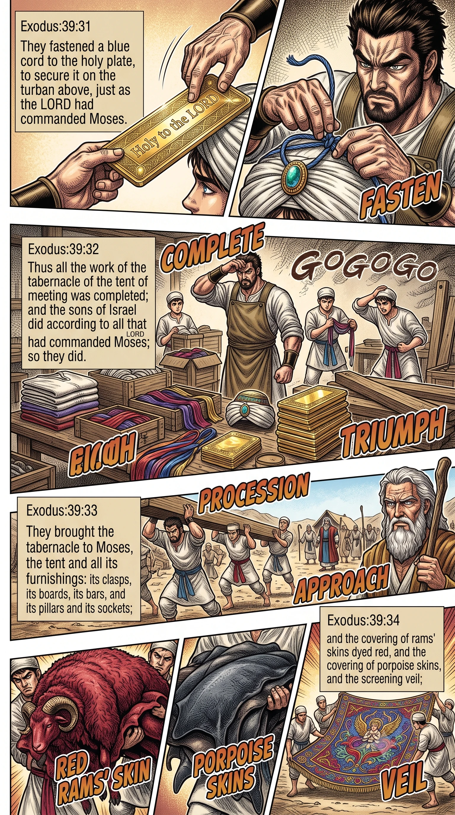 Exodus 39 illustration: All Tabernacle Work Completed