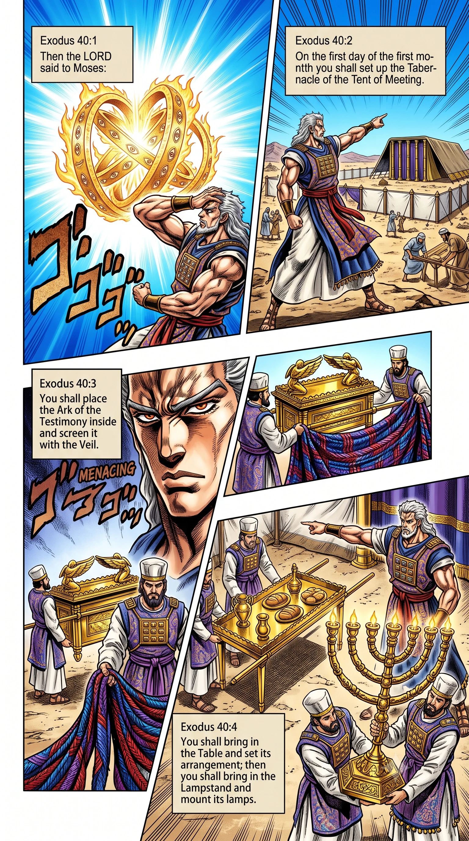 Exodus 40 illustration: The Lord Commands the Tabernacle Set Up