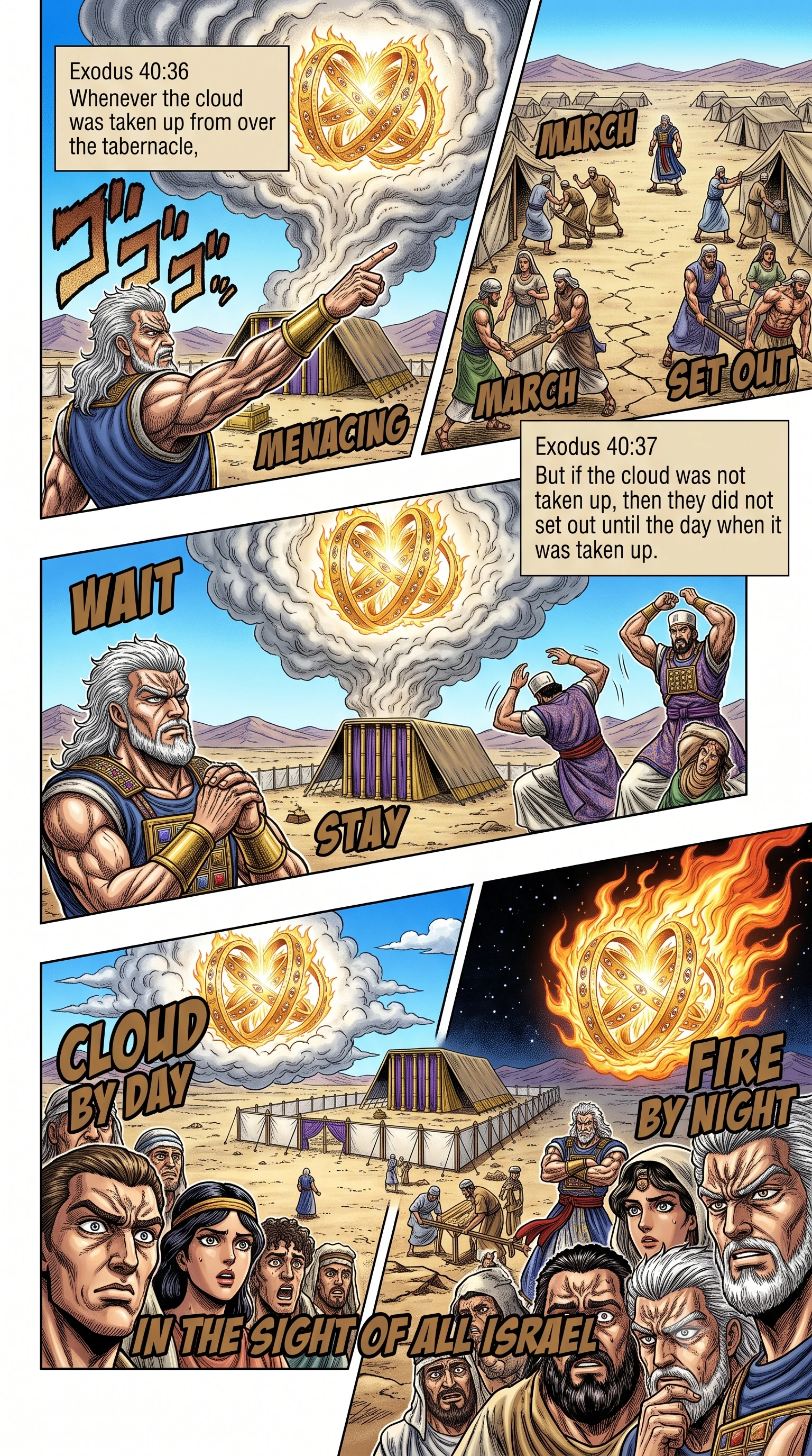 Exodus 40 illustration: The Cloud Guides Israel's Journeys