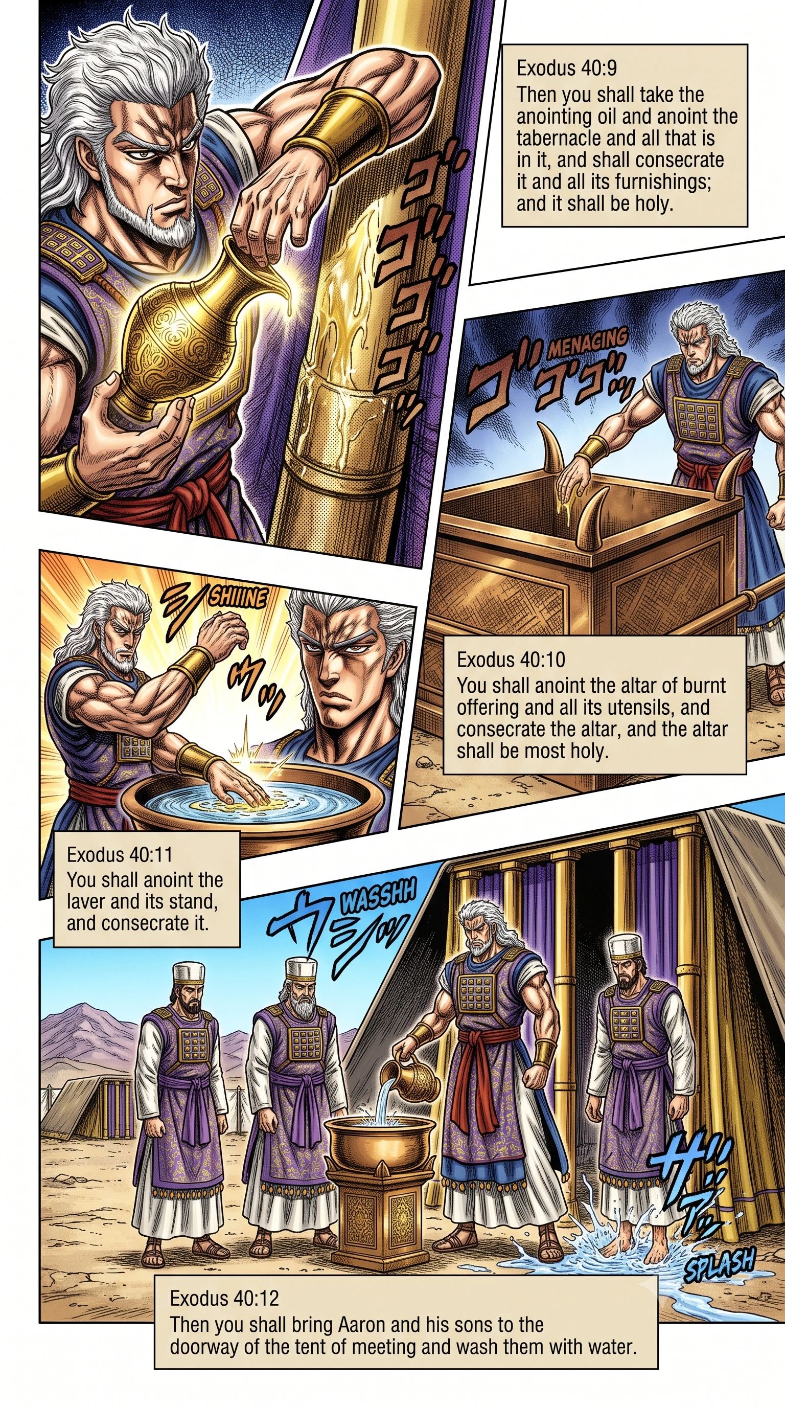 Exodus 40 illustration: Instructions to Anoint and Consecrate