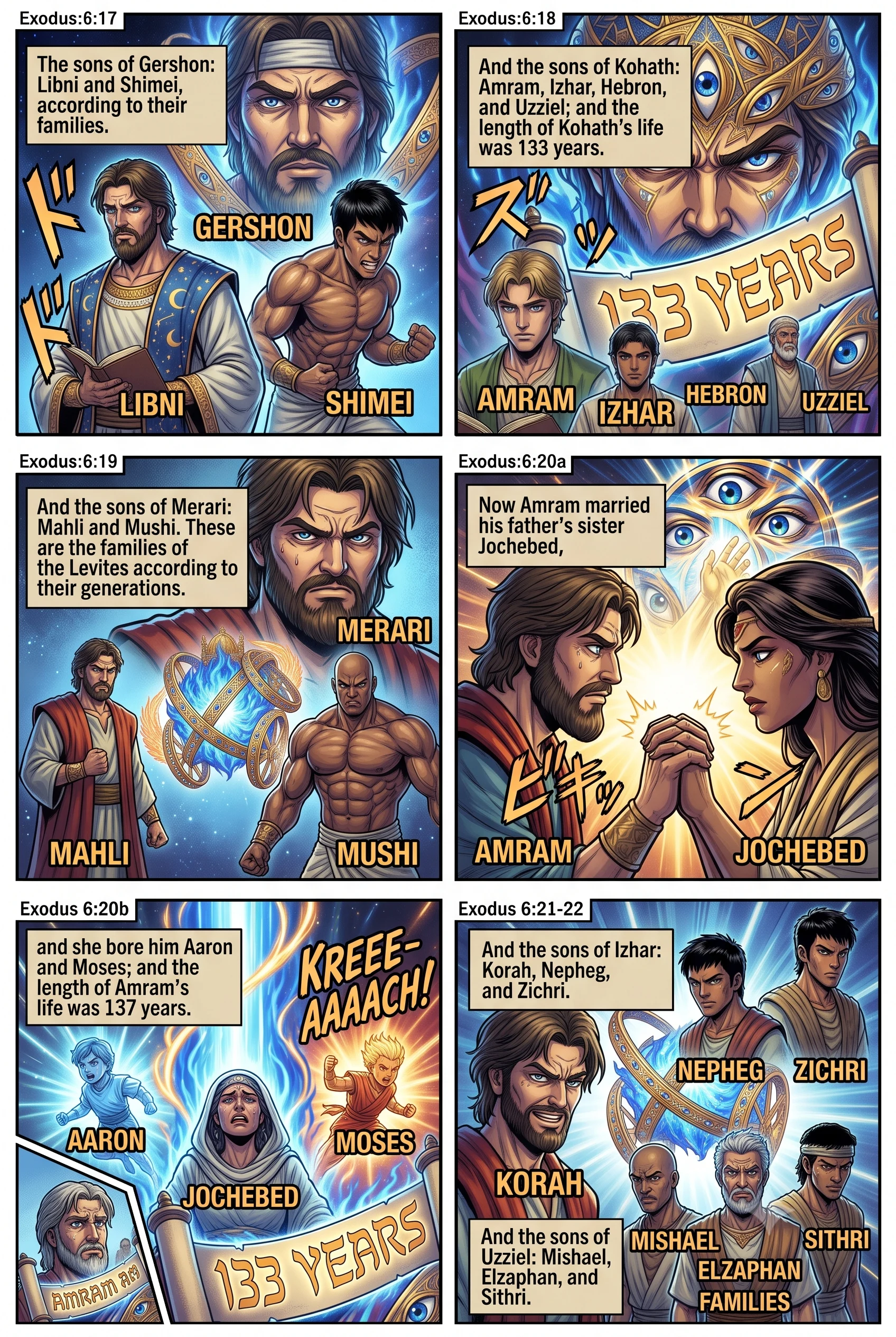 Exodus 6 illustration: The Descendants of Levi