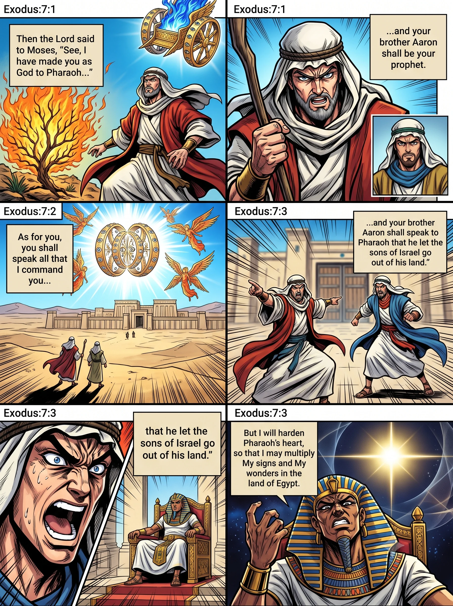 Exodus 7 illustration: The Lord Commissions Moses and Aaron