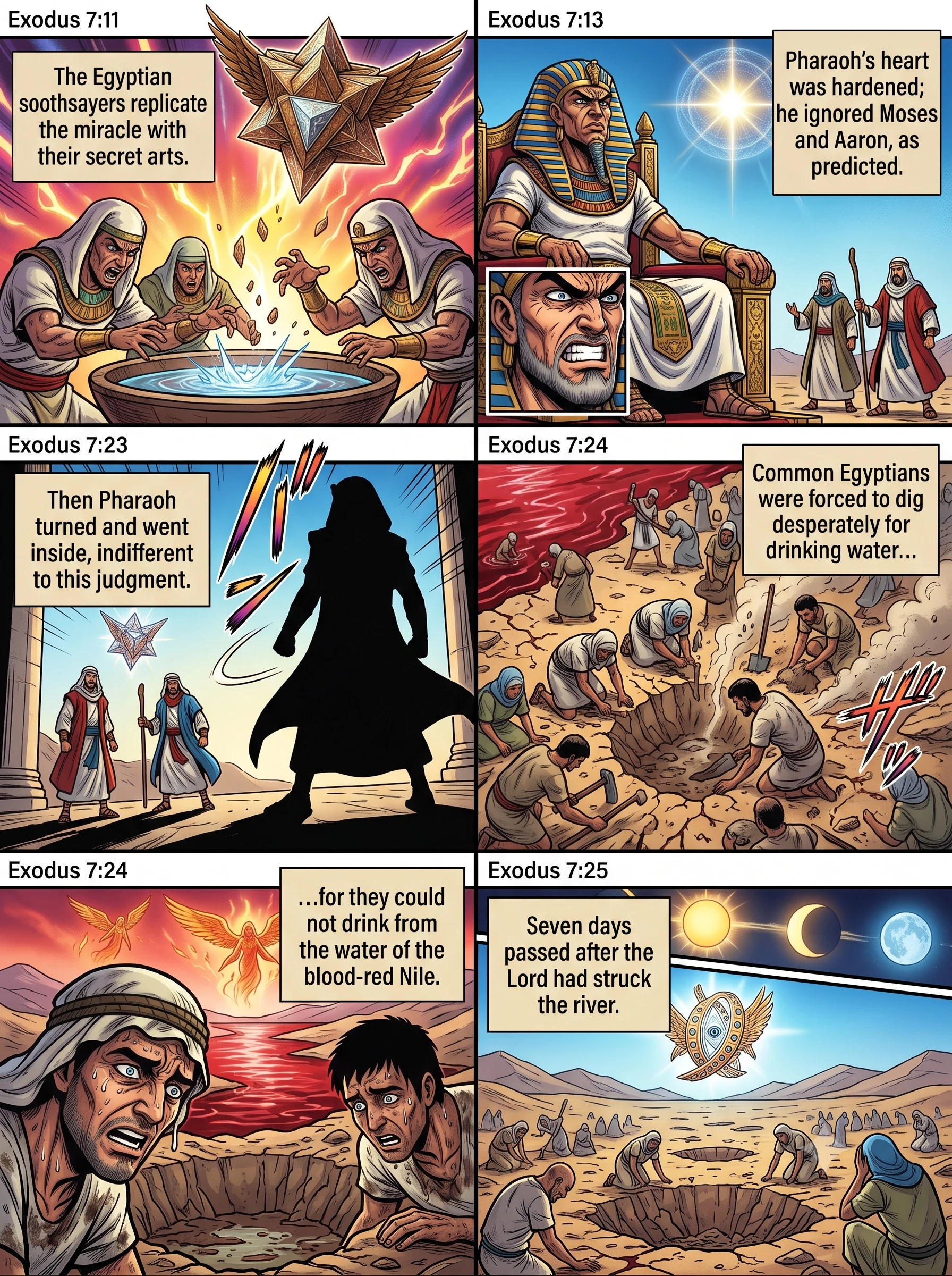 Exodus 7 illustration: Pharaoh Remains Unmoved
