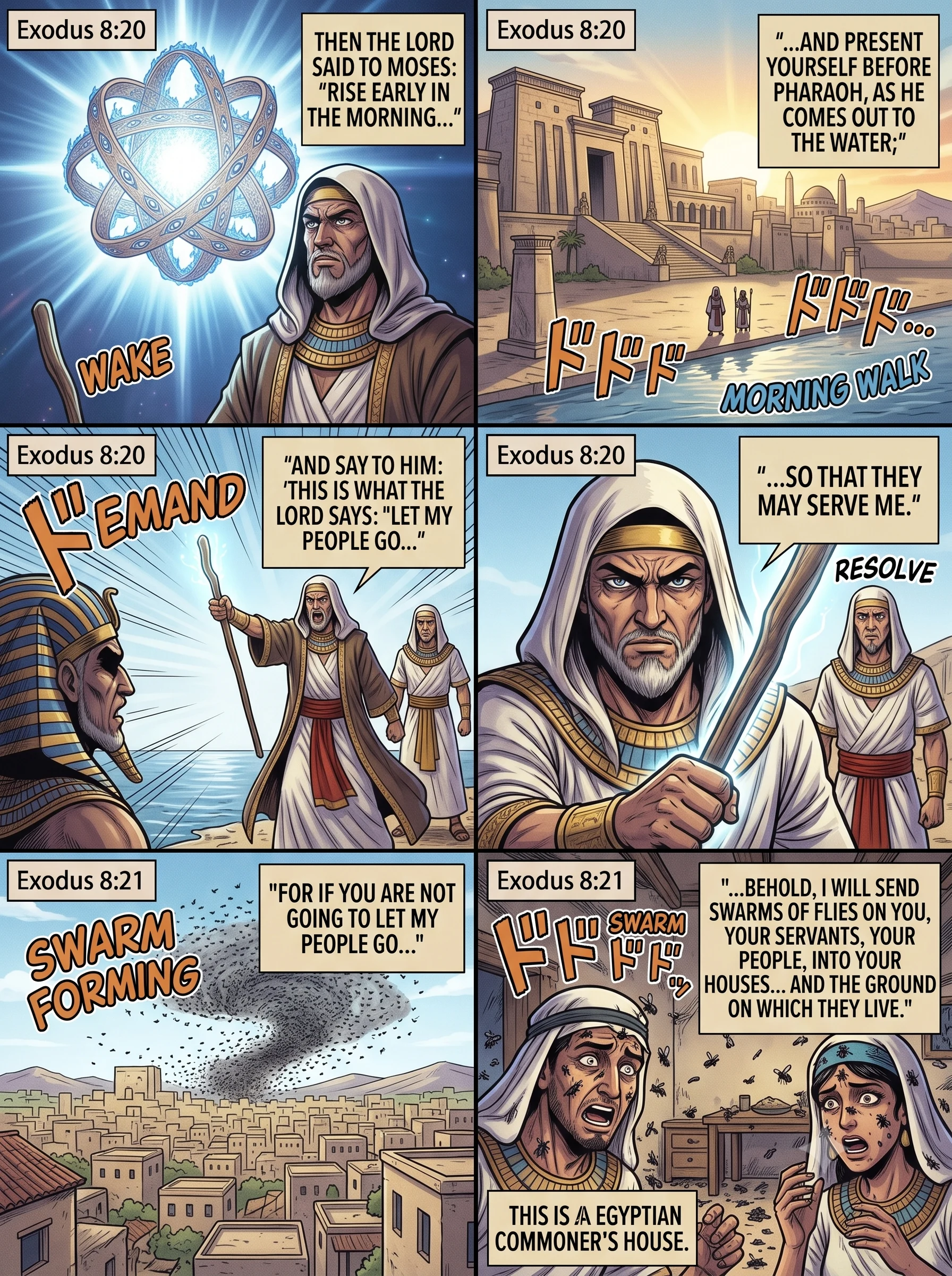 Exodus 8 illustration: The Lord Warns of Swarms of Flies