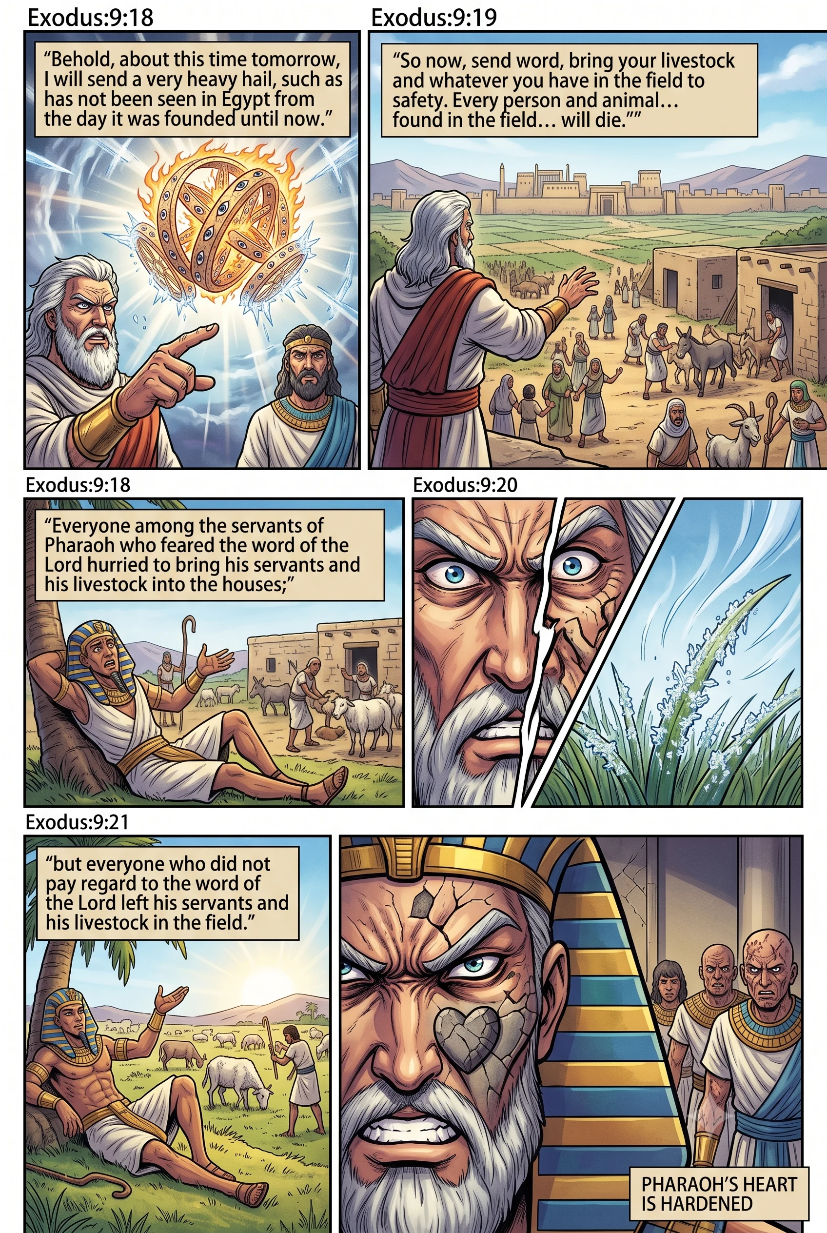 Exodus 9 illustration: Warning of the Coming Hail