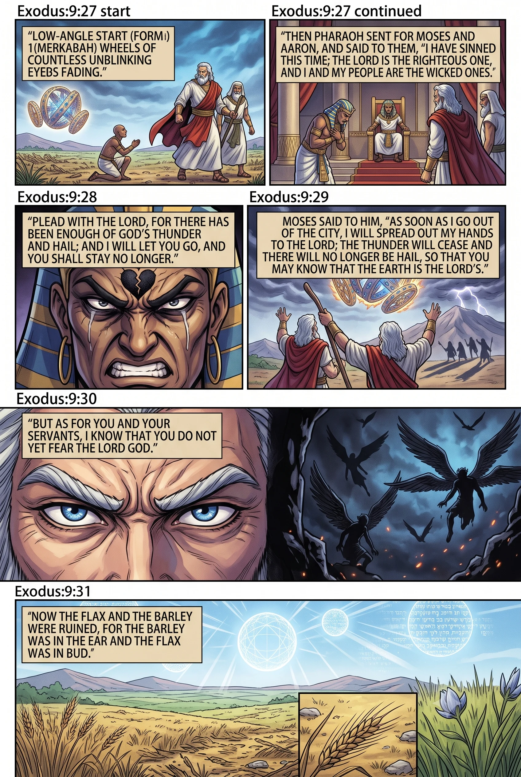 Exodus 9 illustration: Pharaoh Confesses His Sin