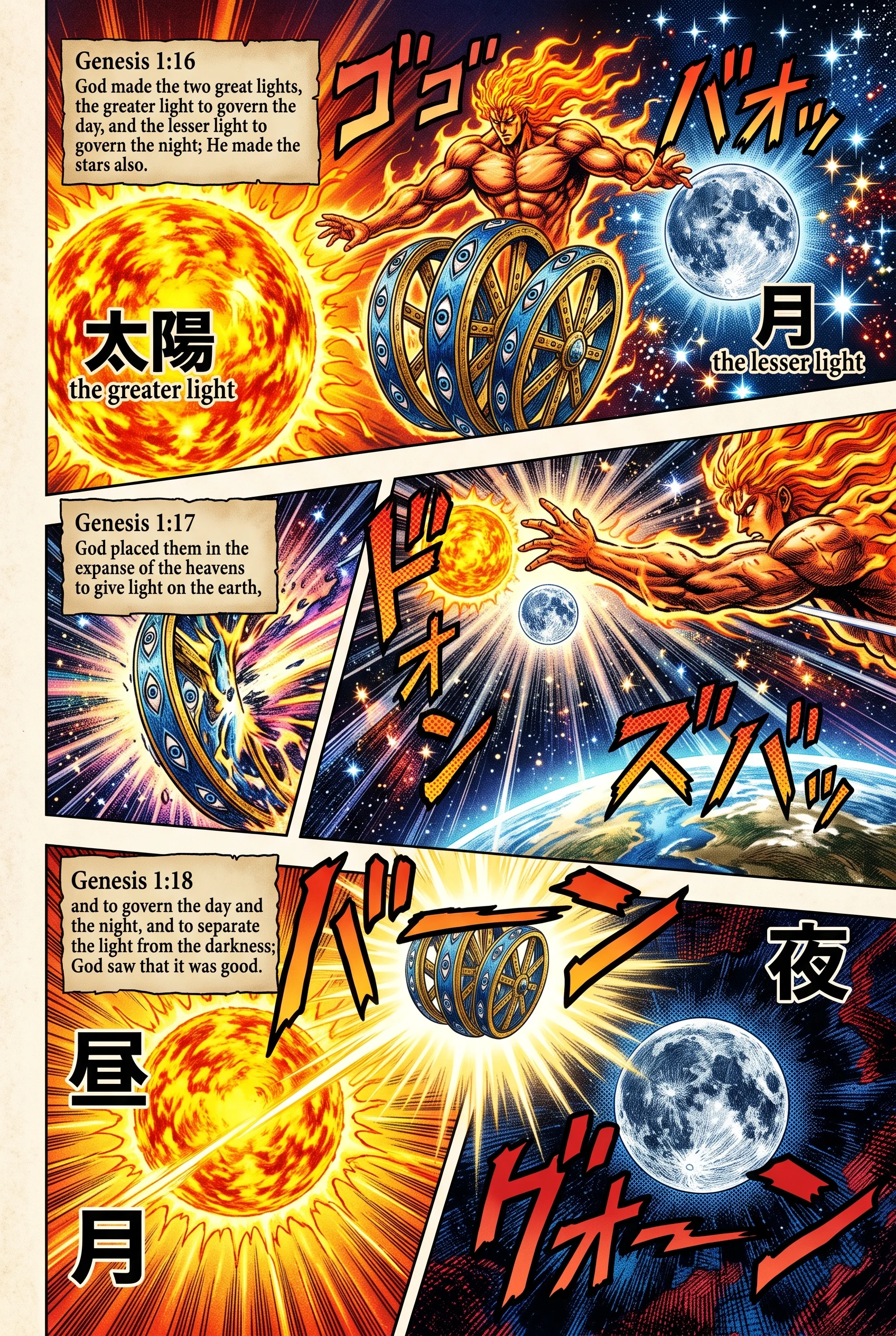 Genesis 1 illustration: Sun, Moon, and Stars Are Made