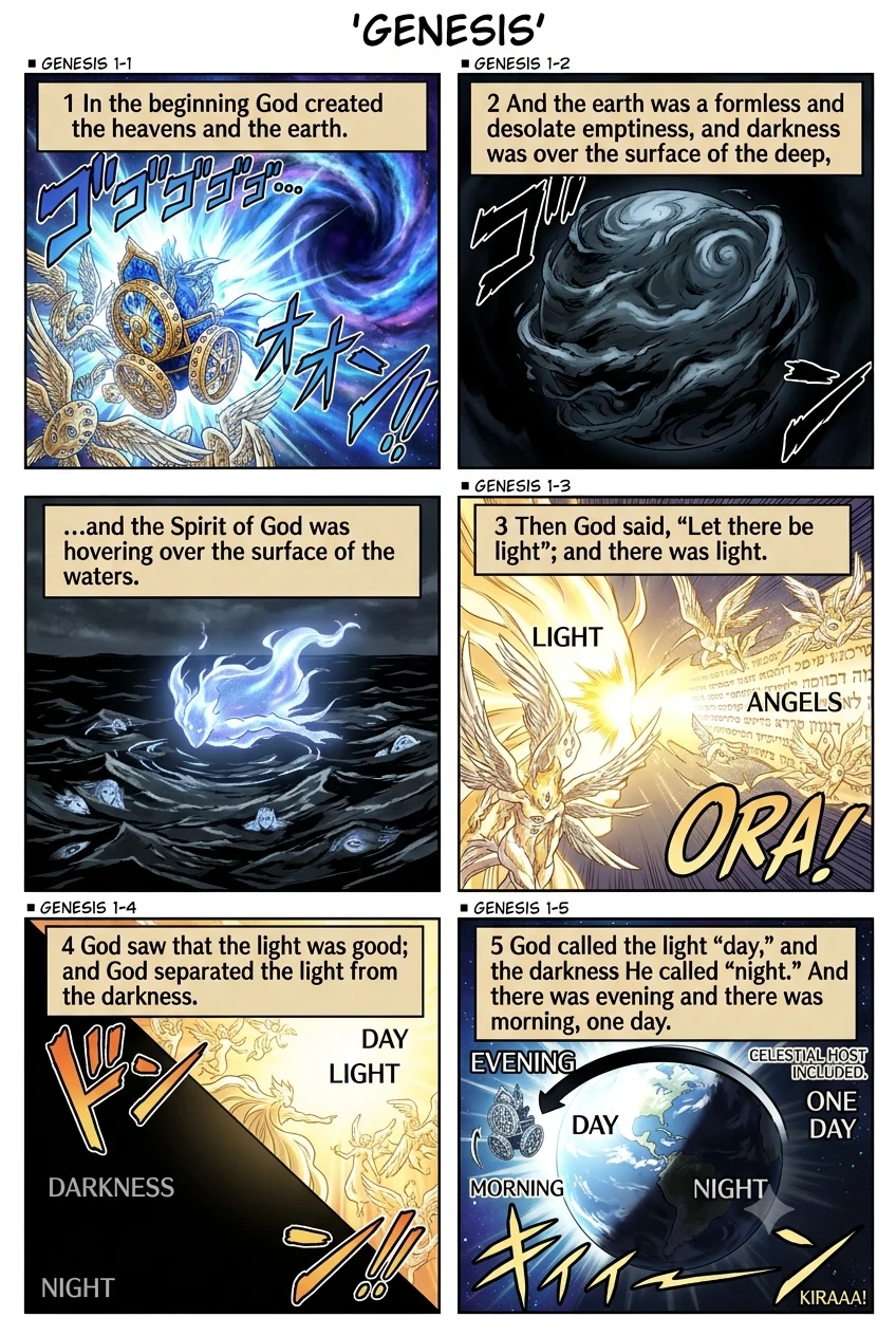 Genesis 1 illustration: Day One: Light
