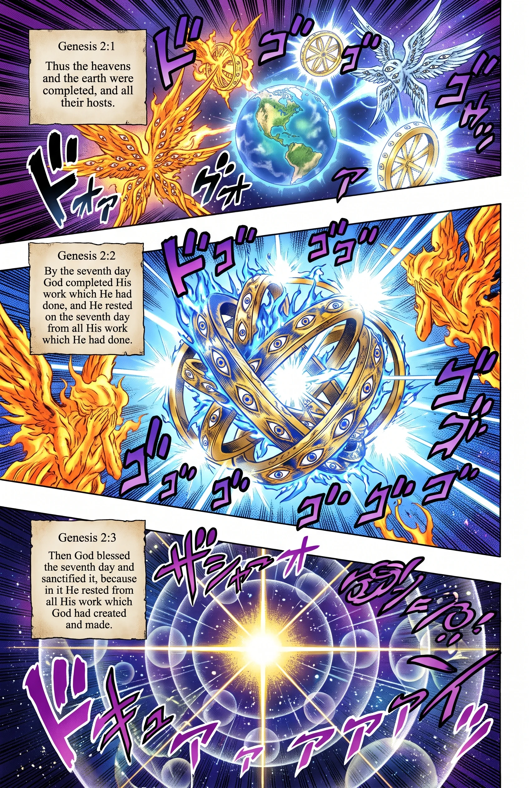 Genesis 2 illustration: God Rests and Blesses the Seventh Day