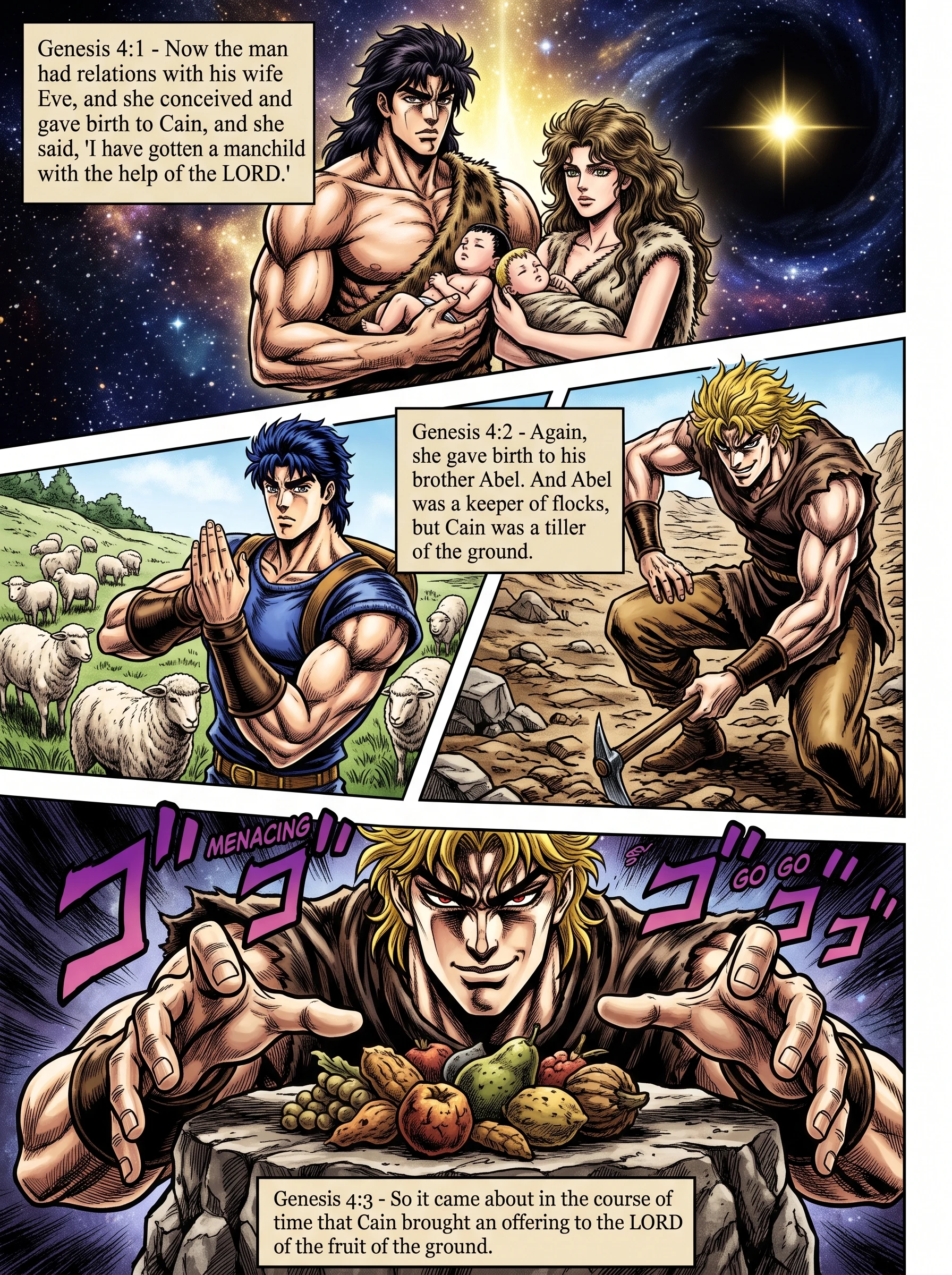 Genesis 4 illustration: Cain and Abel Are Born