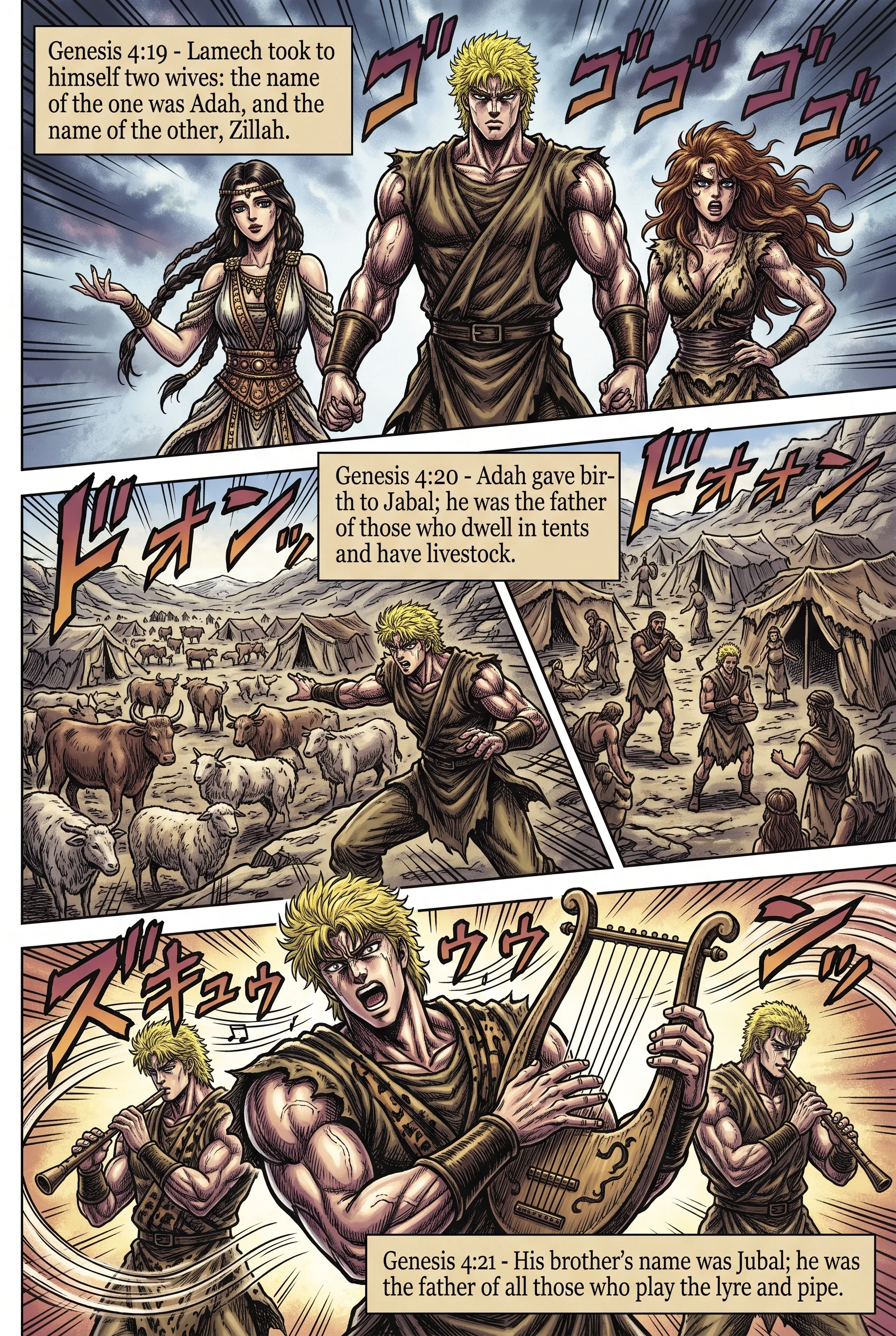 Genesis 4 illustration: Lamech's Wives and Their Sons