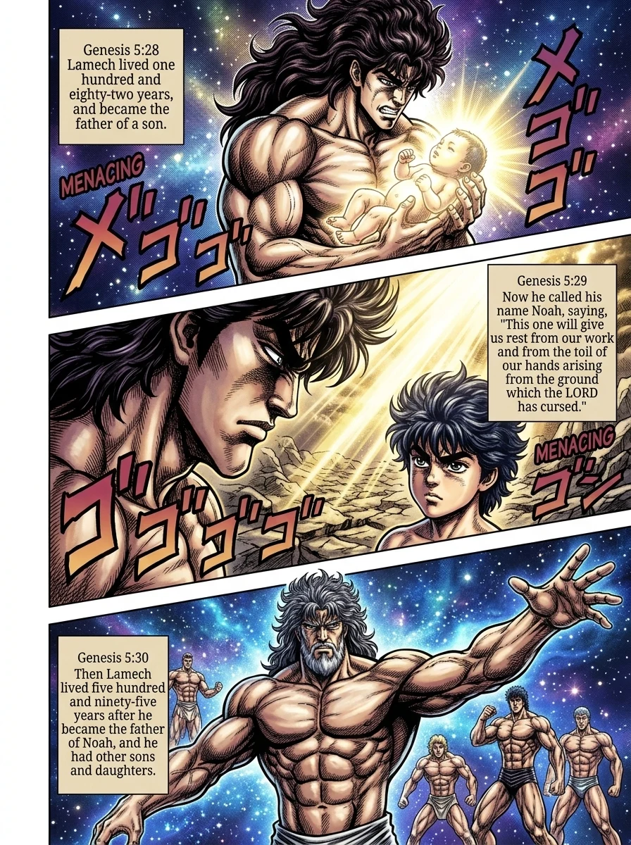 Genesis 5 illustration: Lamech Names His Son Noah