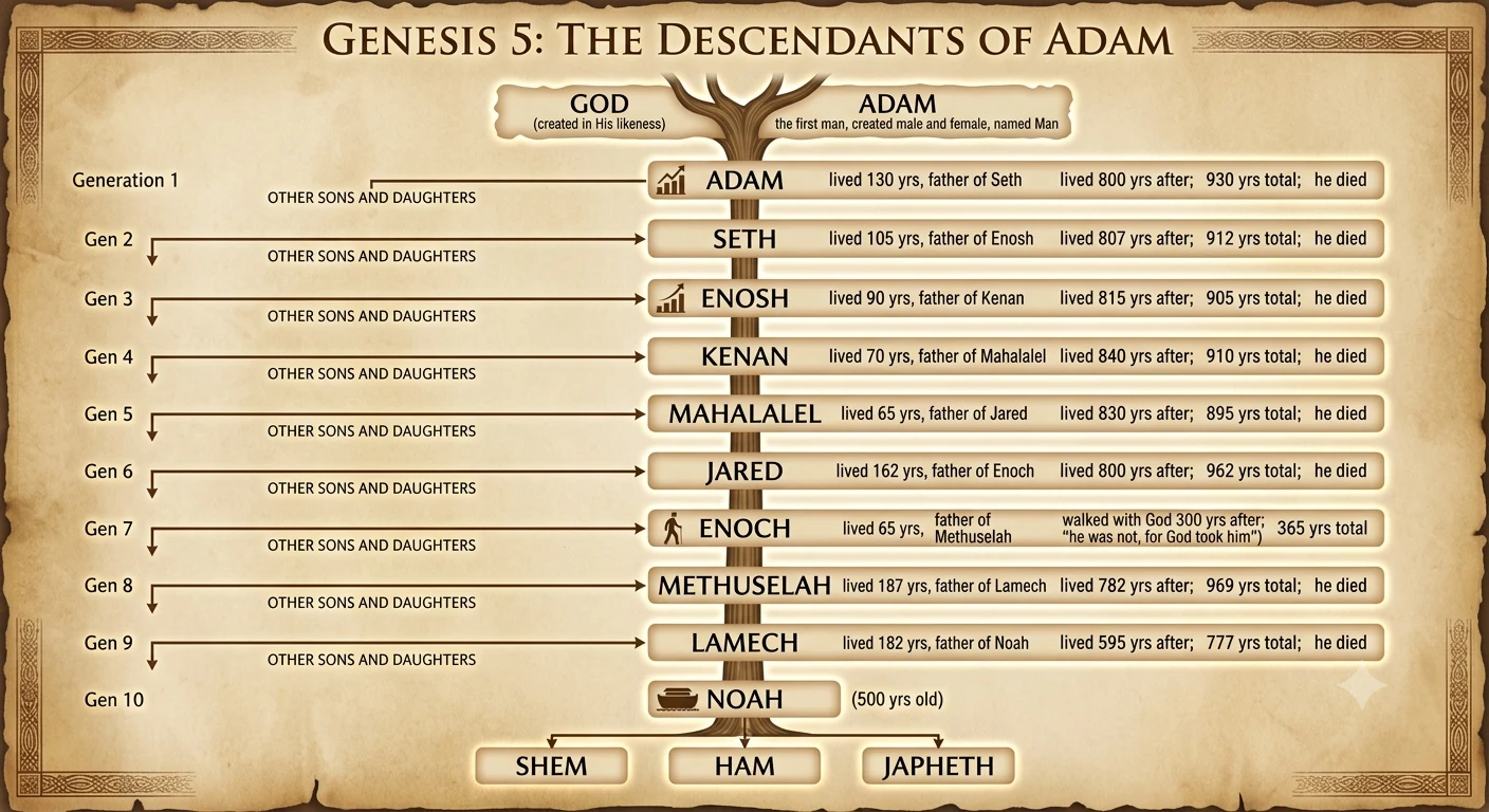 Genesis 5 illustration: Genealogy Overview