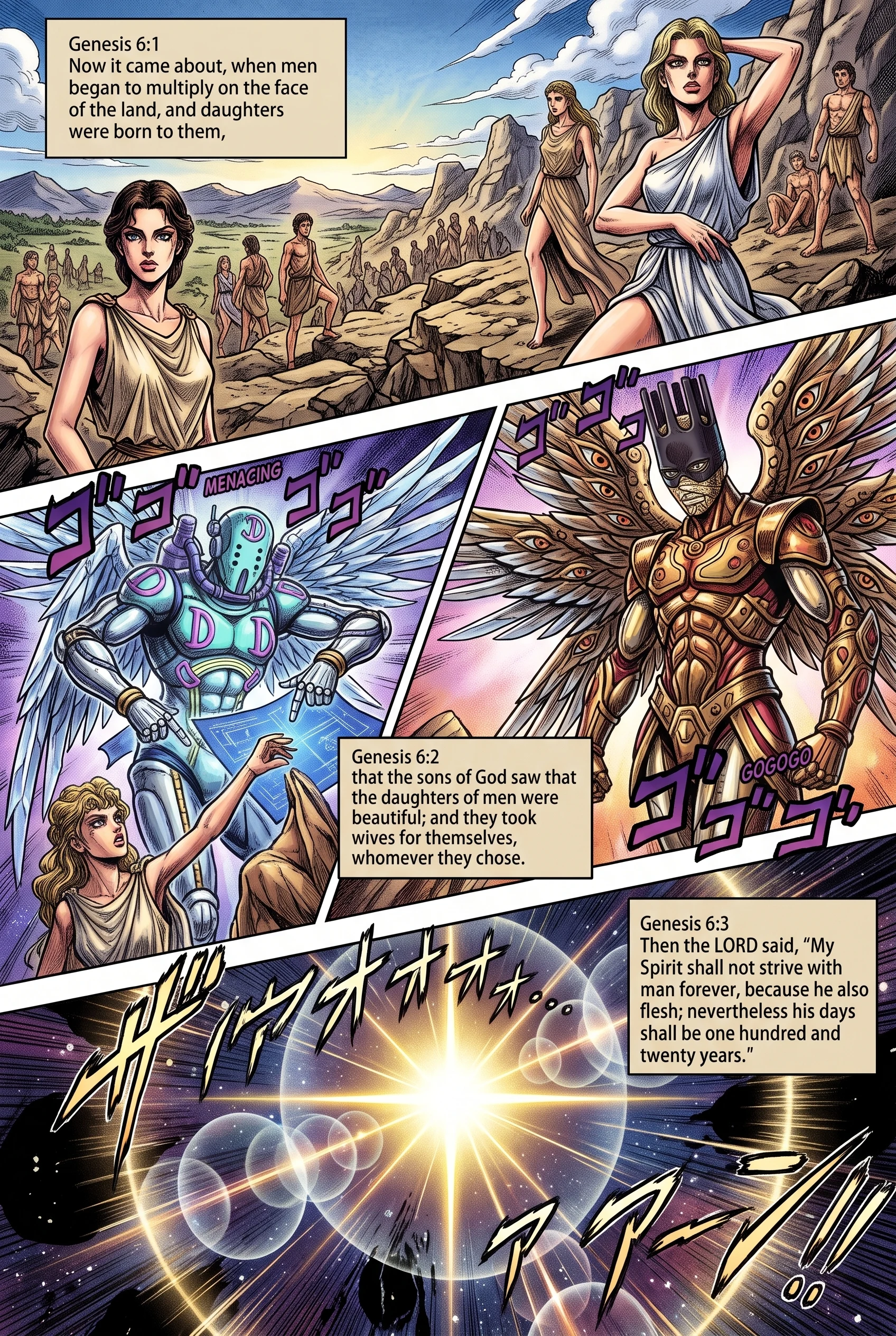 Genesis 6 illustration: Men Multiply; Sons of God Take Wives