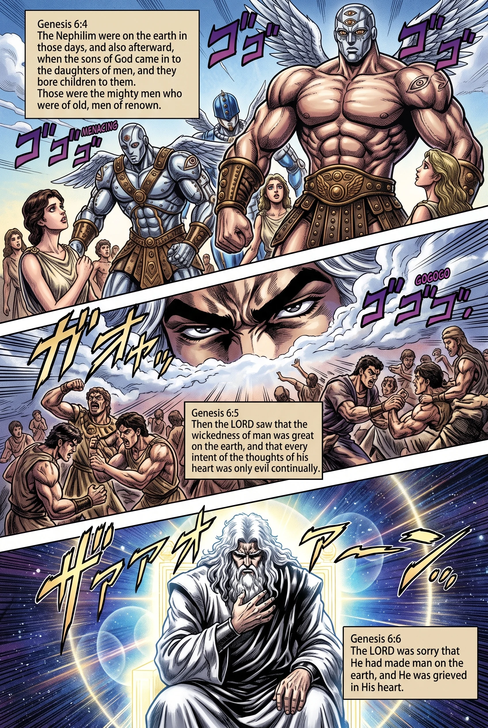 Genesis 6 illustration: Nephilim; Wickedness Grieves the Lord