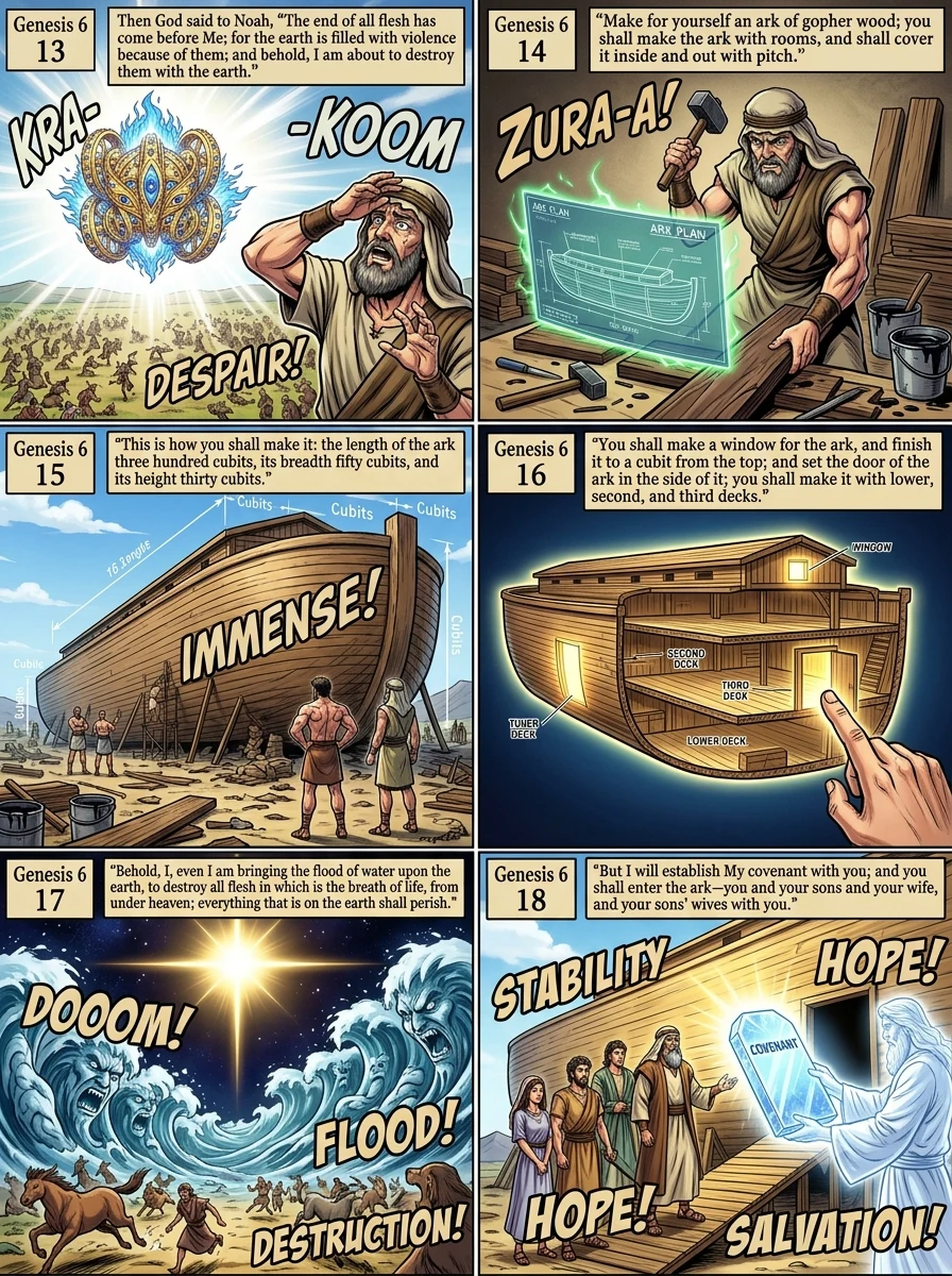 Genesis 6 illustration: The Command to Build the Ark