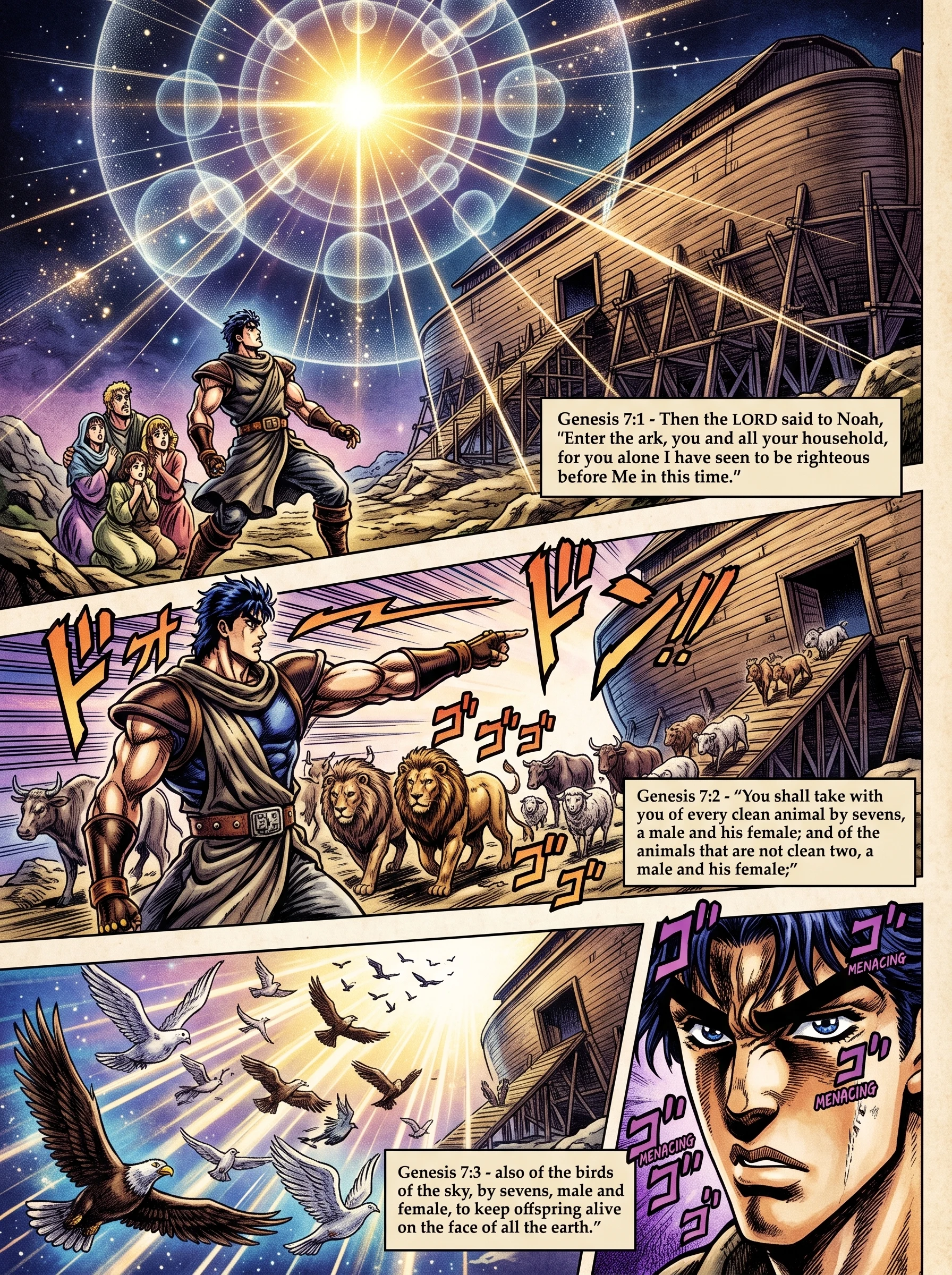 Genesis 7 illustration: Noah Told to Enter the Ark