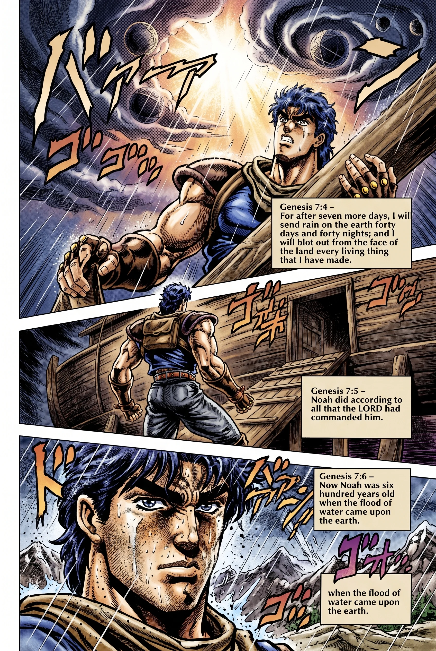 Genesis 7 illustration: Seven Days Until Forty Days of Rain