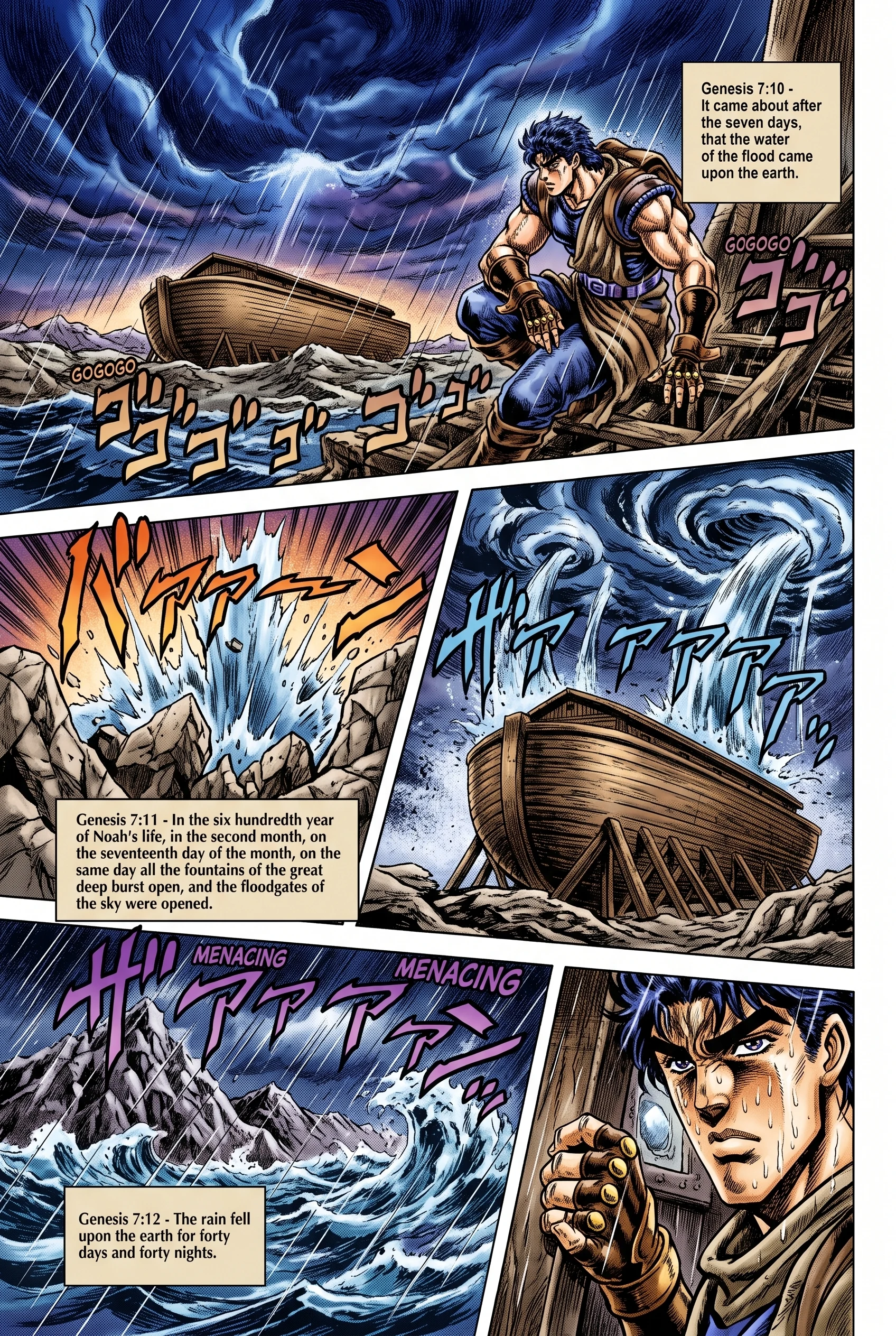 Genesis 7 illustration: The Flood Begins After Seven Days
