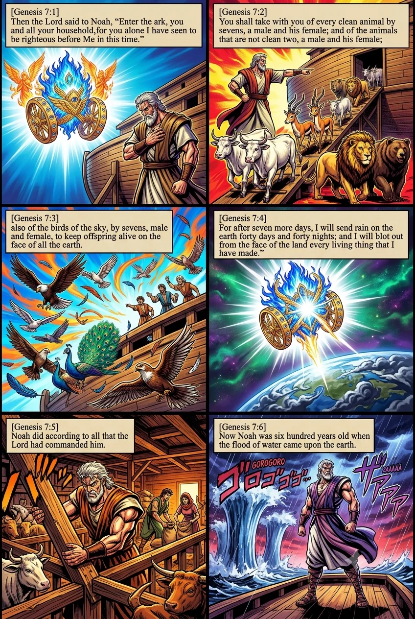 Genesis 7 illustration: God's Command & Provision