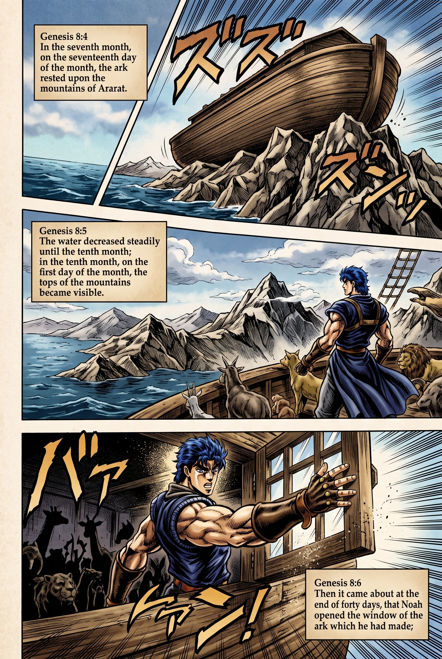 Genesis 8 illustration: The Ark Rests on Ararat