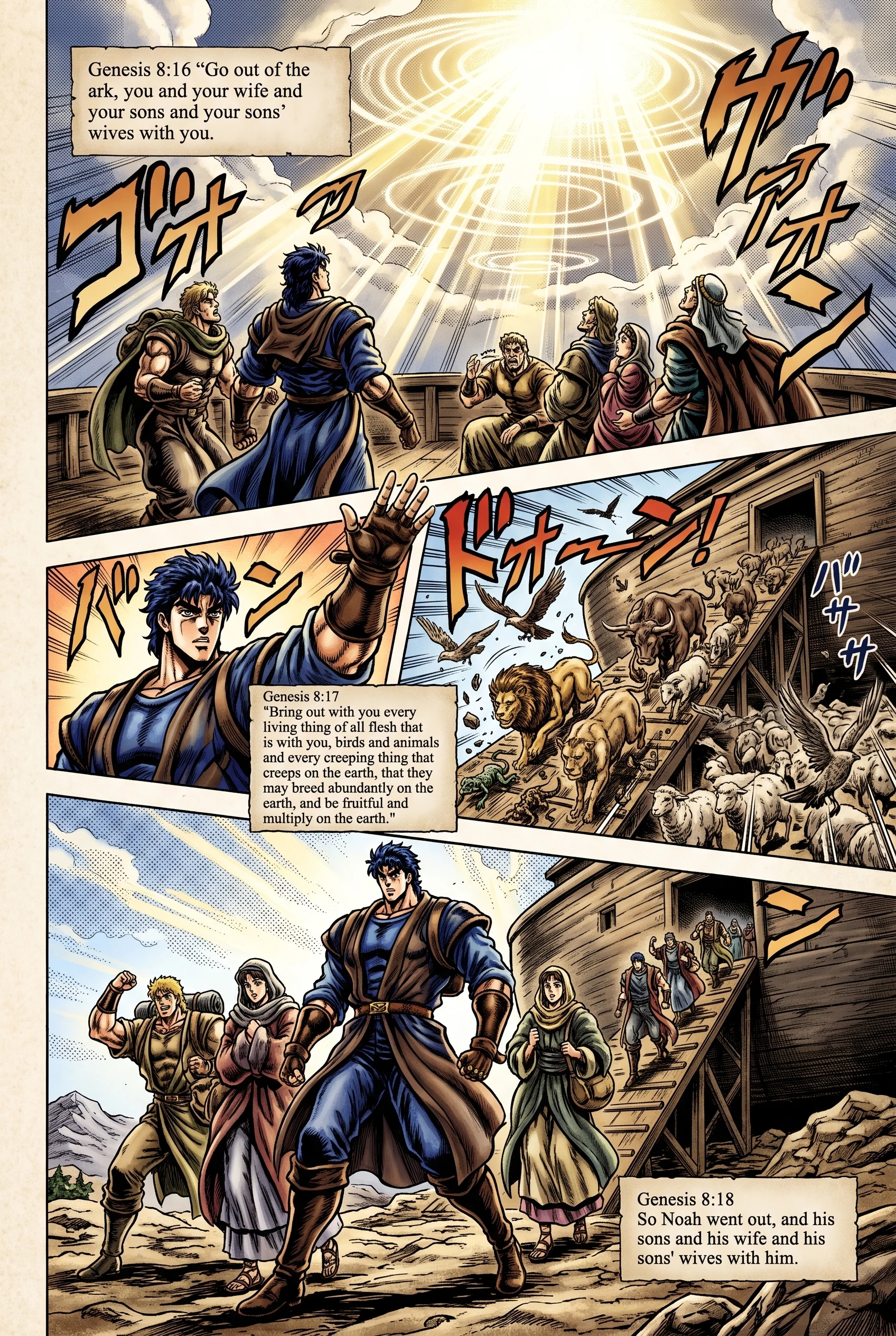 Genesis 8 illustration: God Commands Noah to Leave the Ark