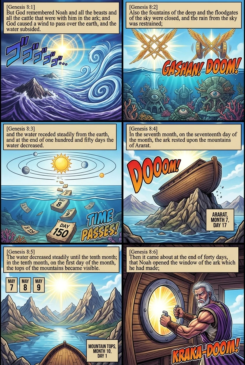 Genesis 8 illustration: The Waters Subside