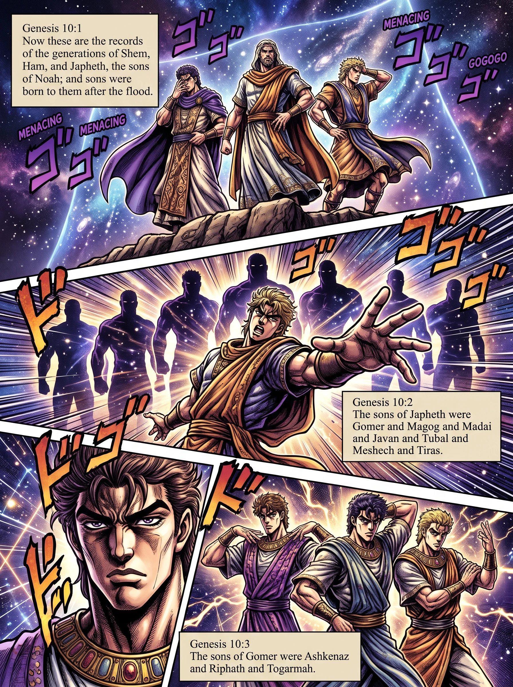 Genesis 10 illustration: Generations of Noah's Sons; Japheth's Sons
