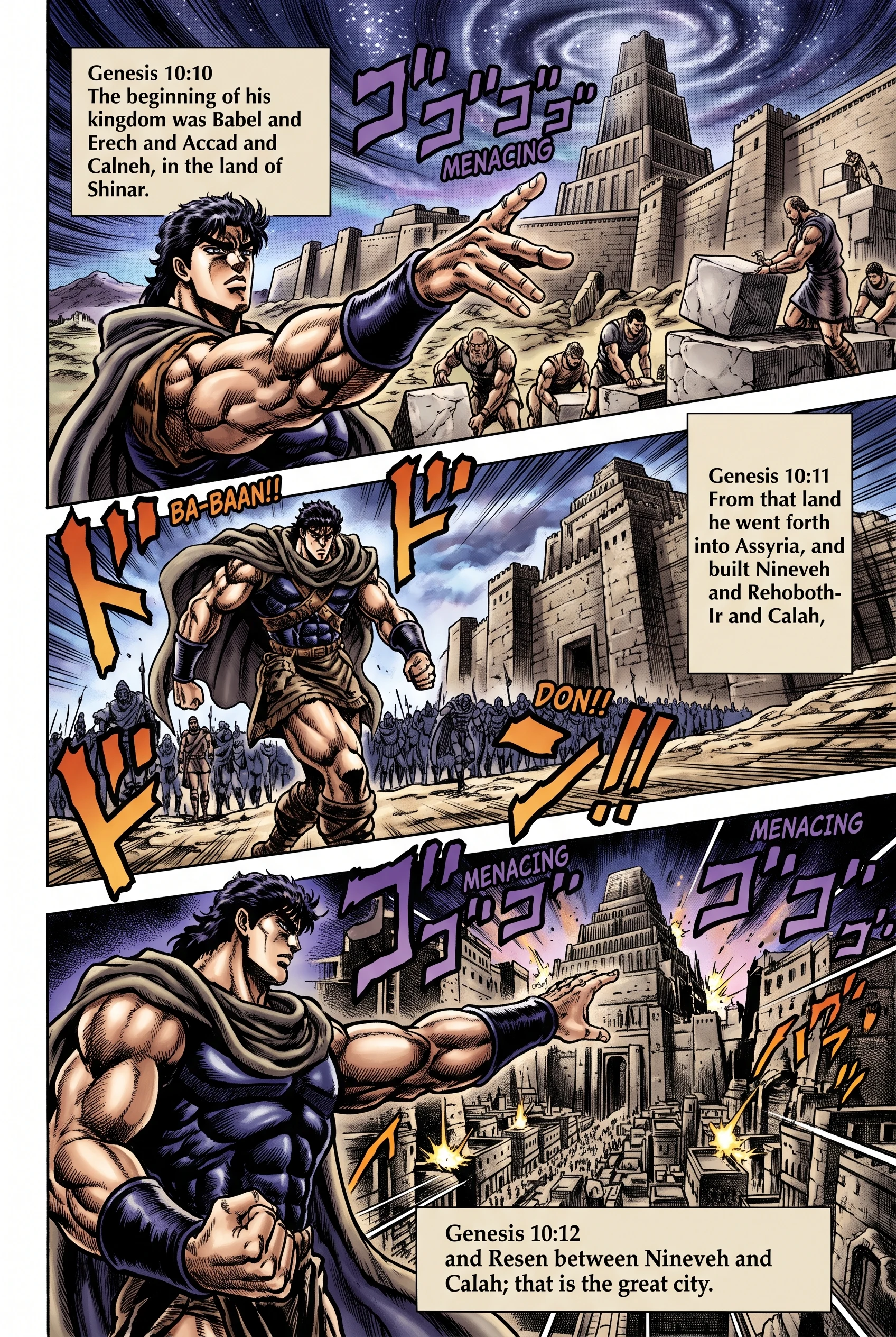 Genesis 10 illustration: Nimrod's Kingdom: Babel, Nineveh, Calah