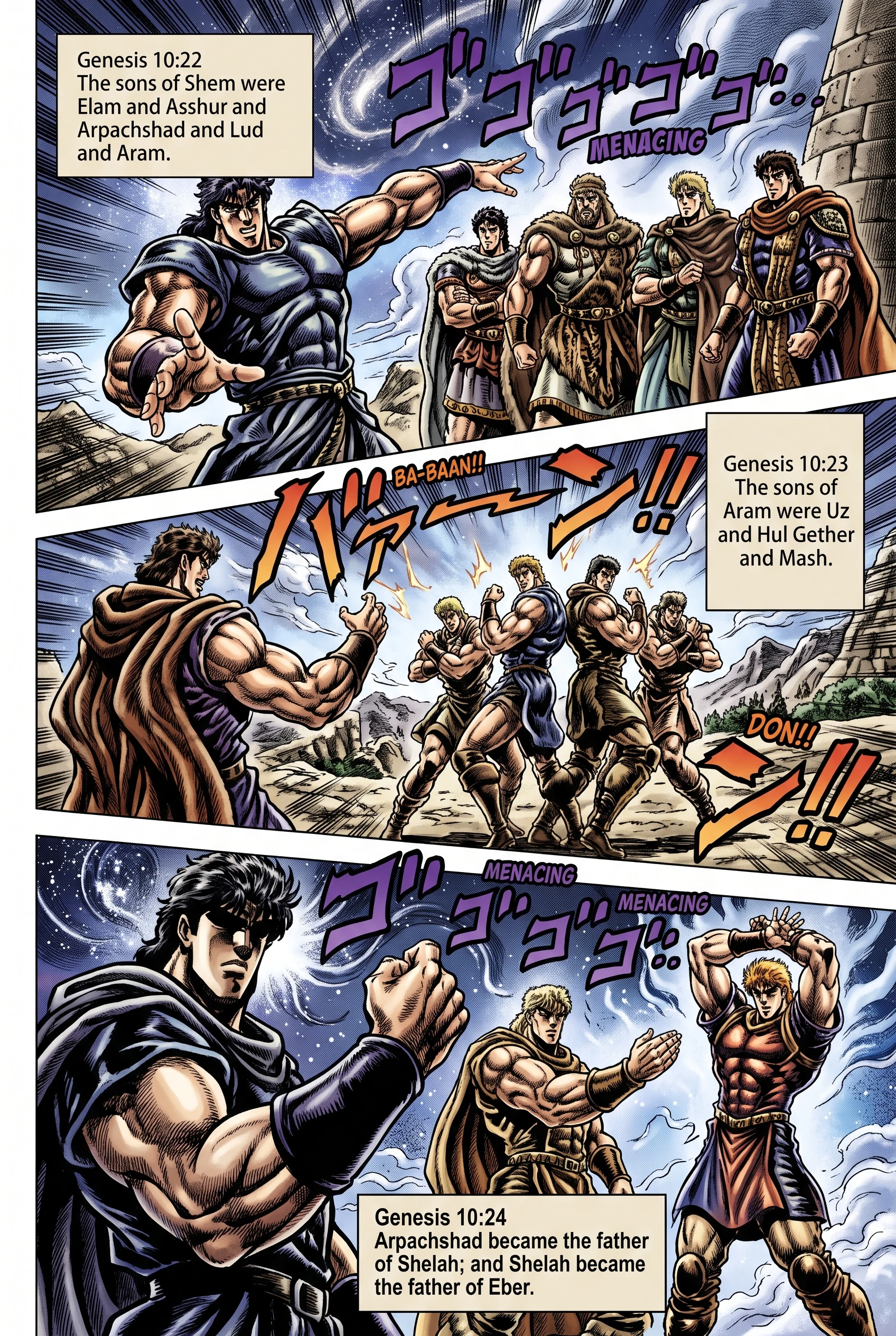 Genesis 10 illustration: Shem's Sons; the Line to Eber
