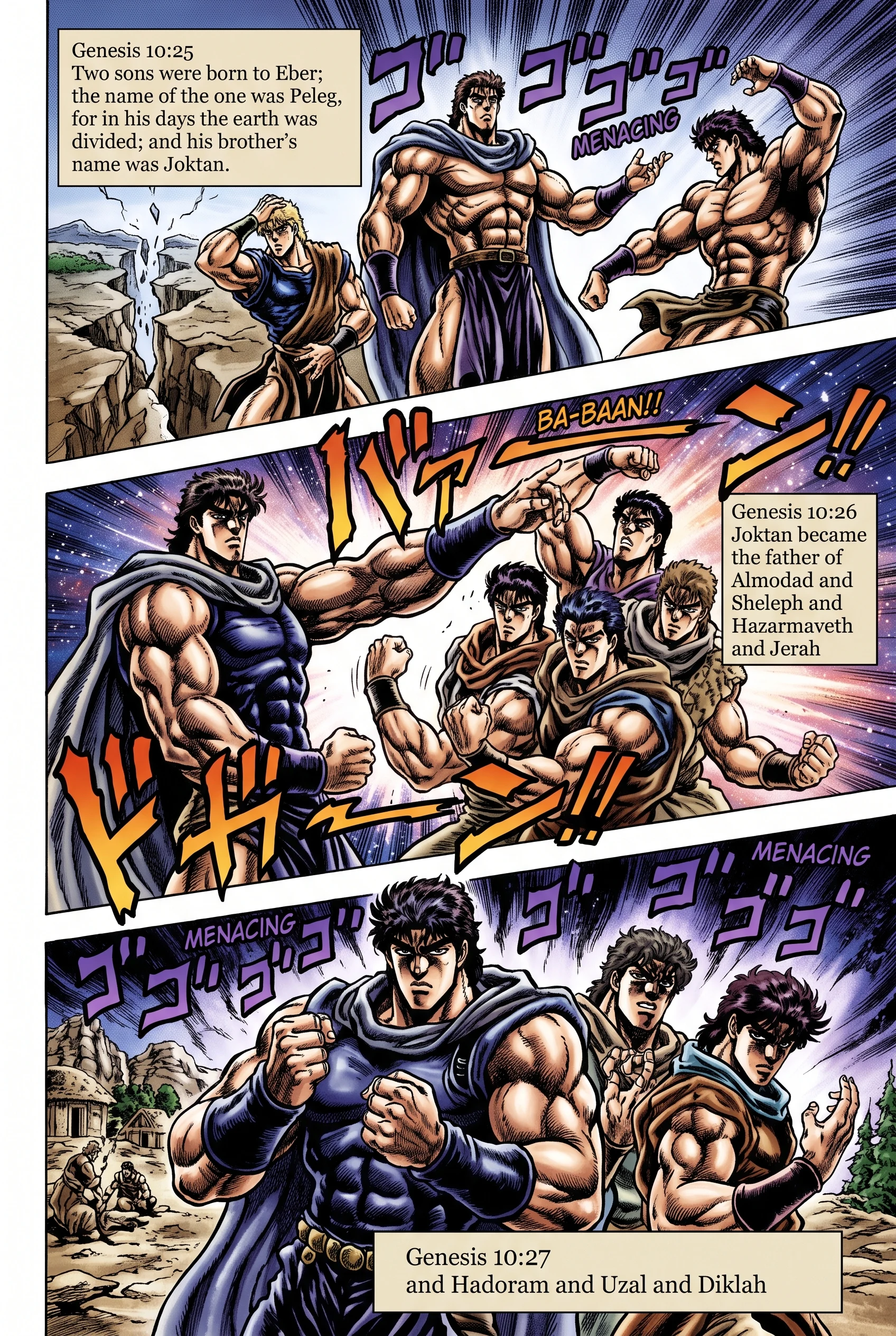 Genesis 10 illustration: Eber's Sons Peleg and Joktan