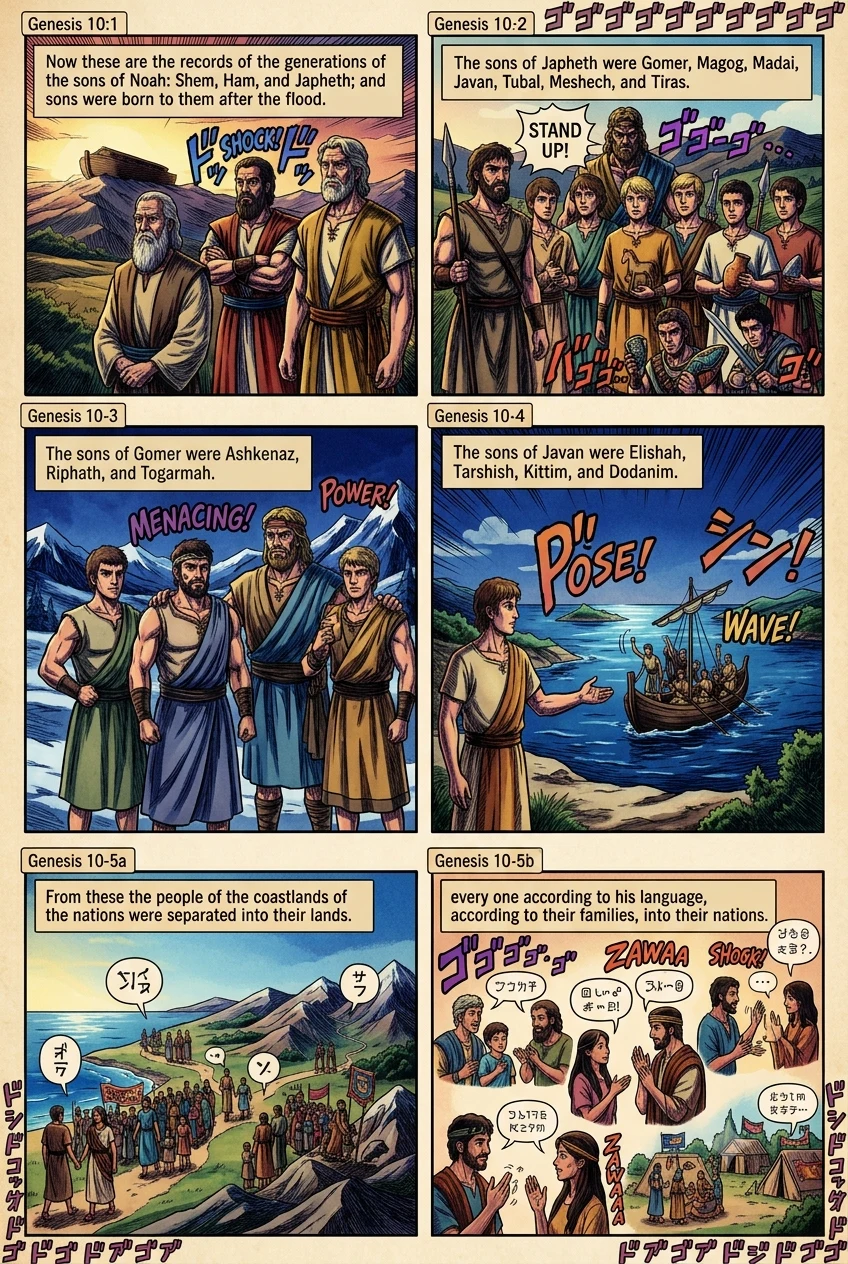 Genesis 10 illustration: Sons of Japheth