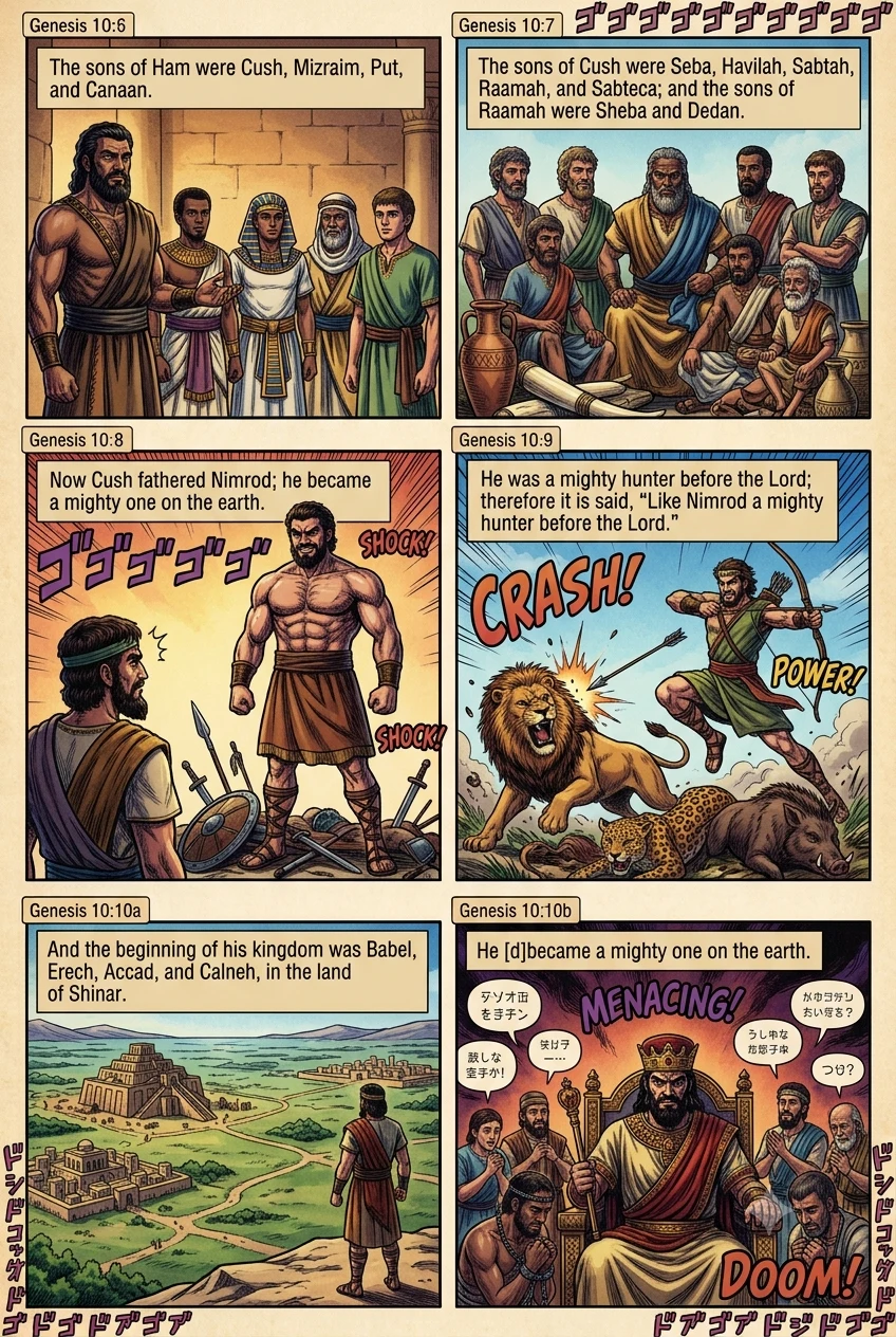 Genesis 10 illustration: Sons of Ham: Nimrod's Kingdom