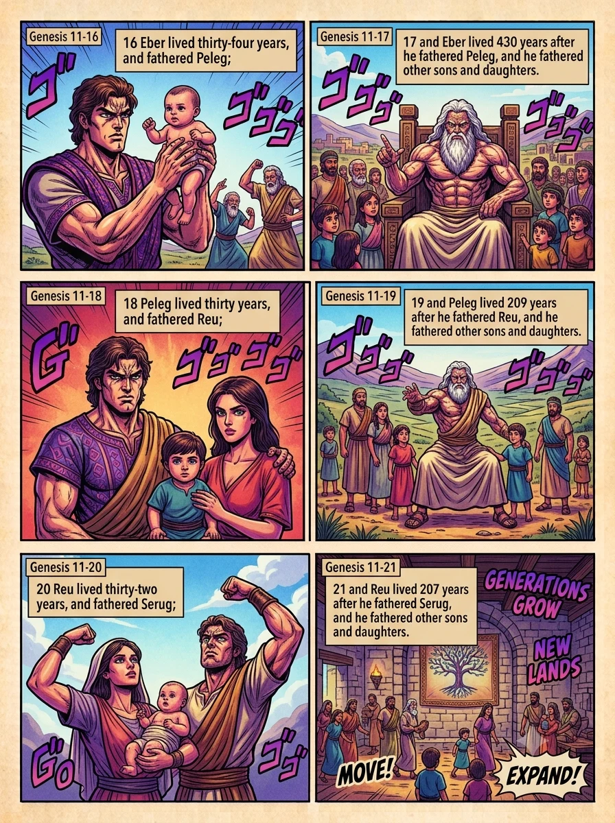 Genesis 11 illustration: Eber to Serug