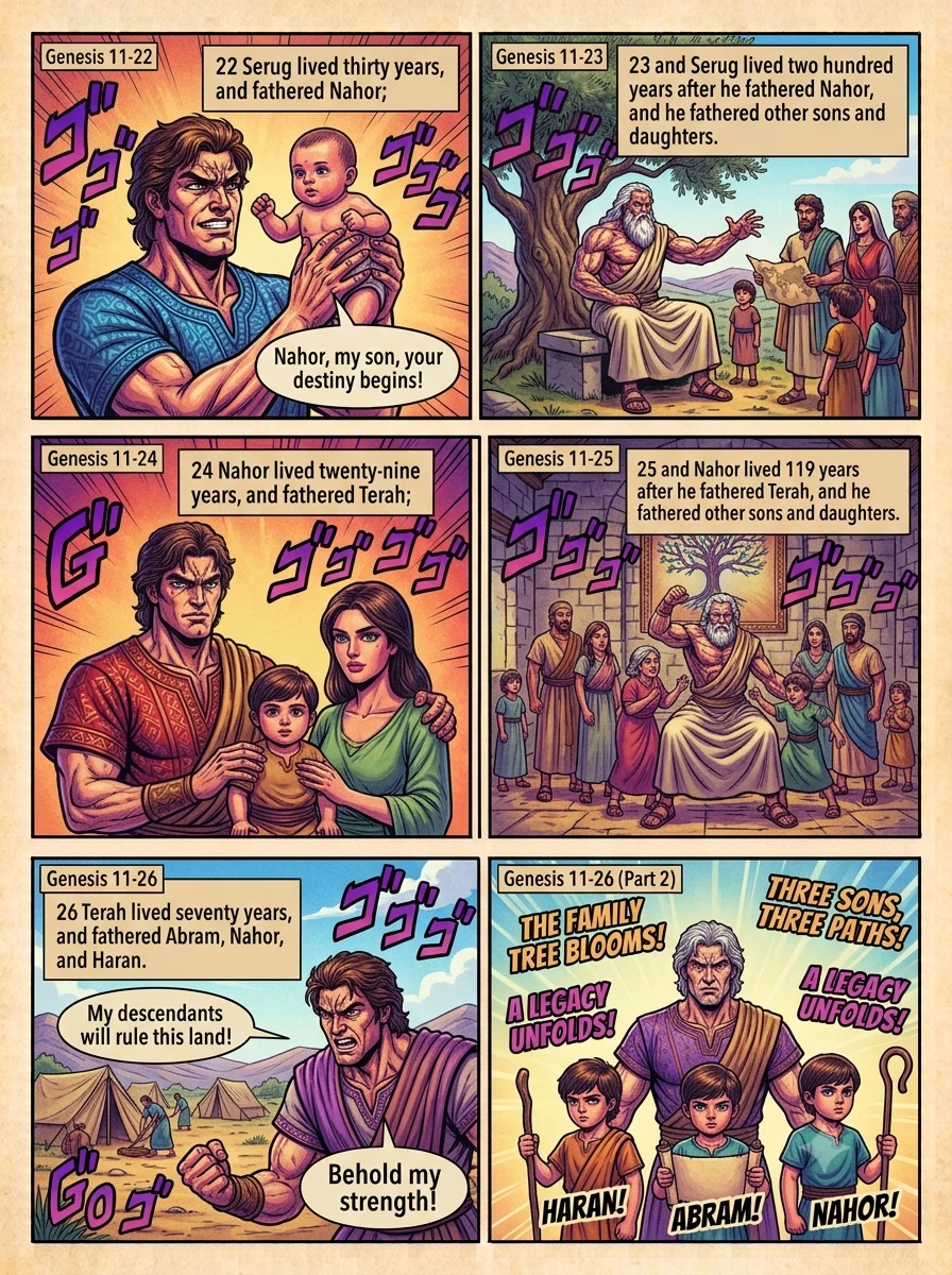 Genesis 11 illustration: Serug to Terah