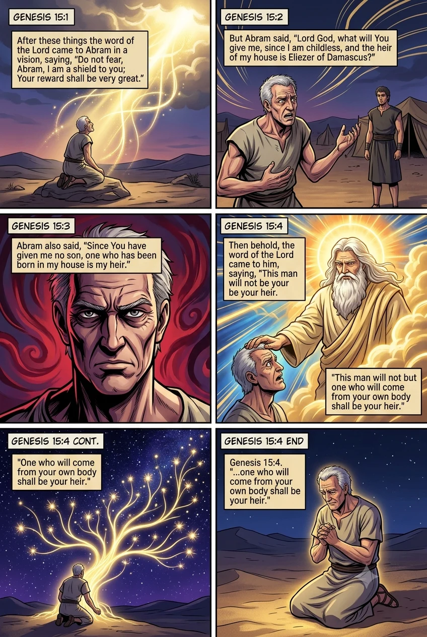 Genesis 15 illustration: The Lord's Vision to Abram