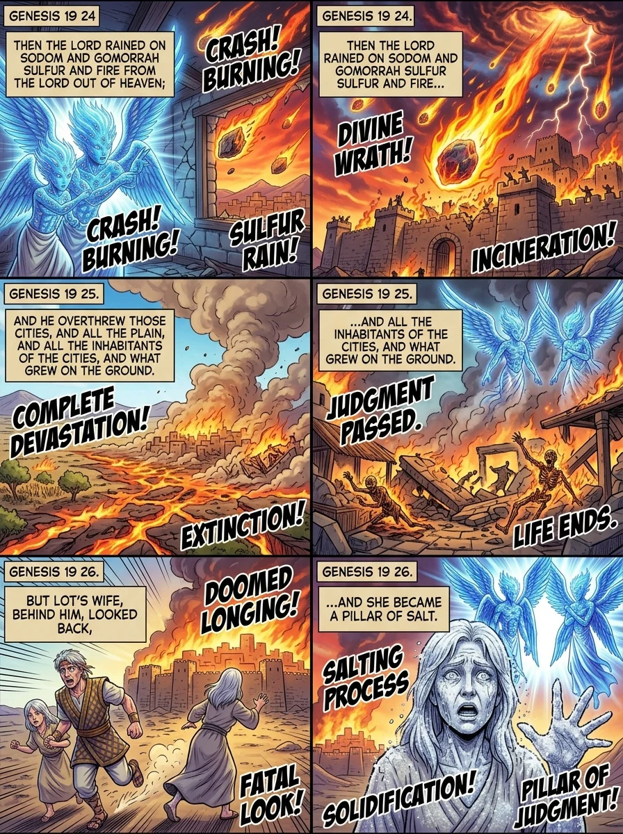 Genesis 19 illustration: Sodom and Gomorrah Destroyed