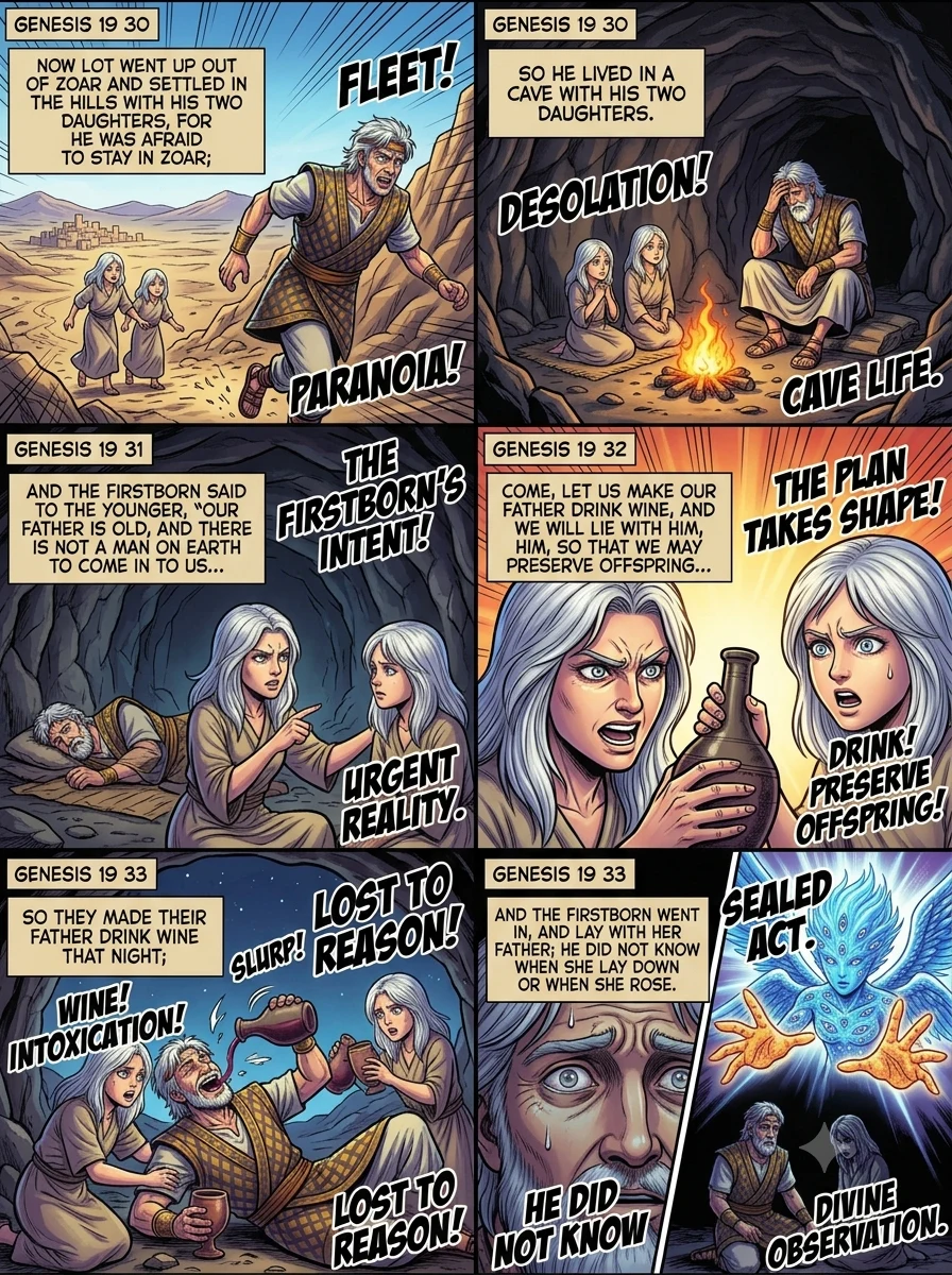 Genesis 19 illustration: Lot and His Daughters