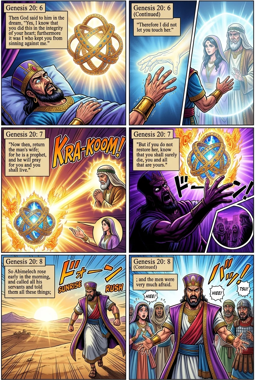 Genesis 20 illustration: God Warns Abimelech in a Dream