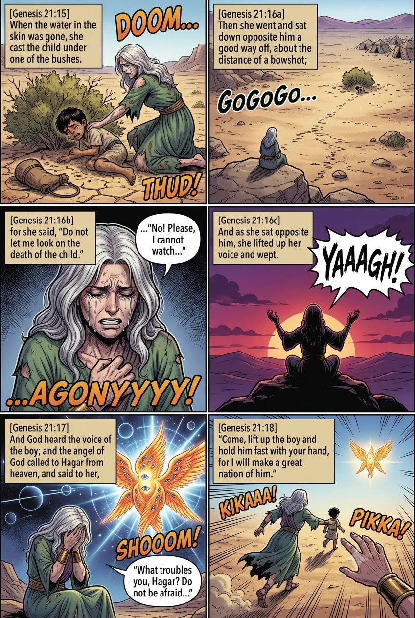 Genesis 21 illustration: Hagar in the Wilderness