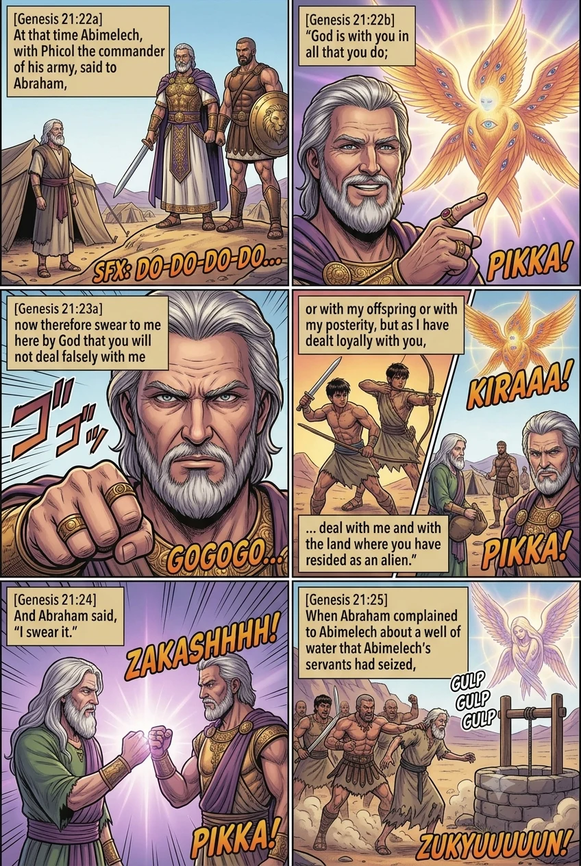 Genesis 21 illustration: Covenant with Abimelech