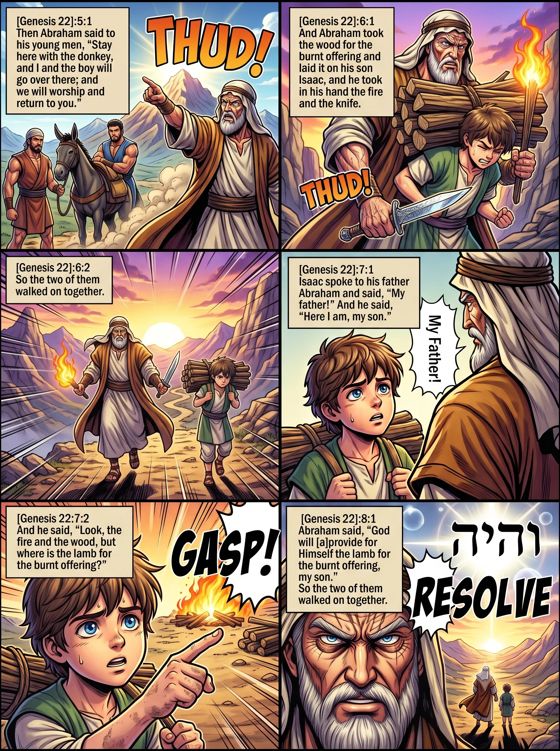 Genesis 22 illustration: Isaac Asks About the Lamb