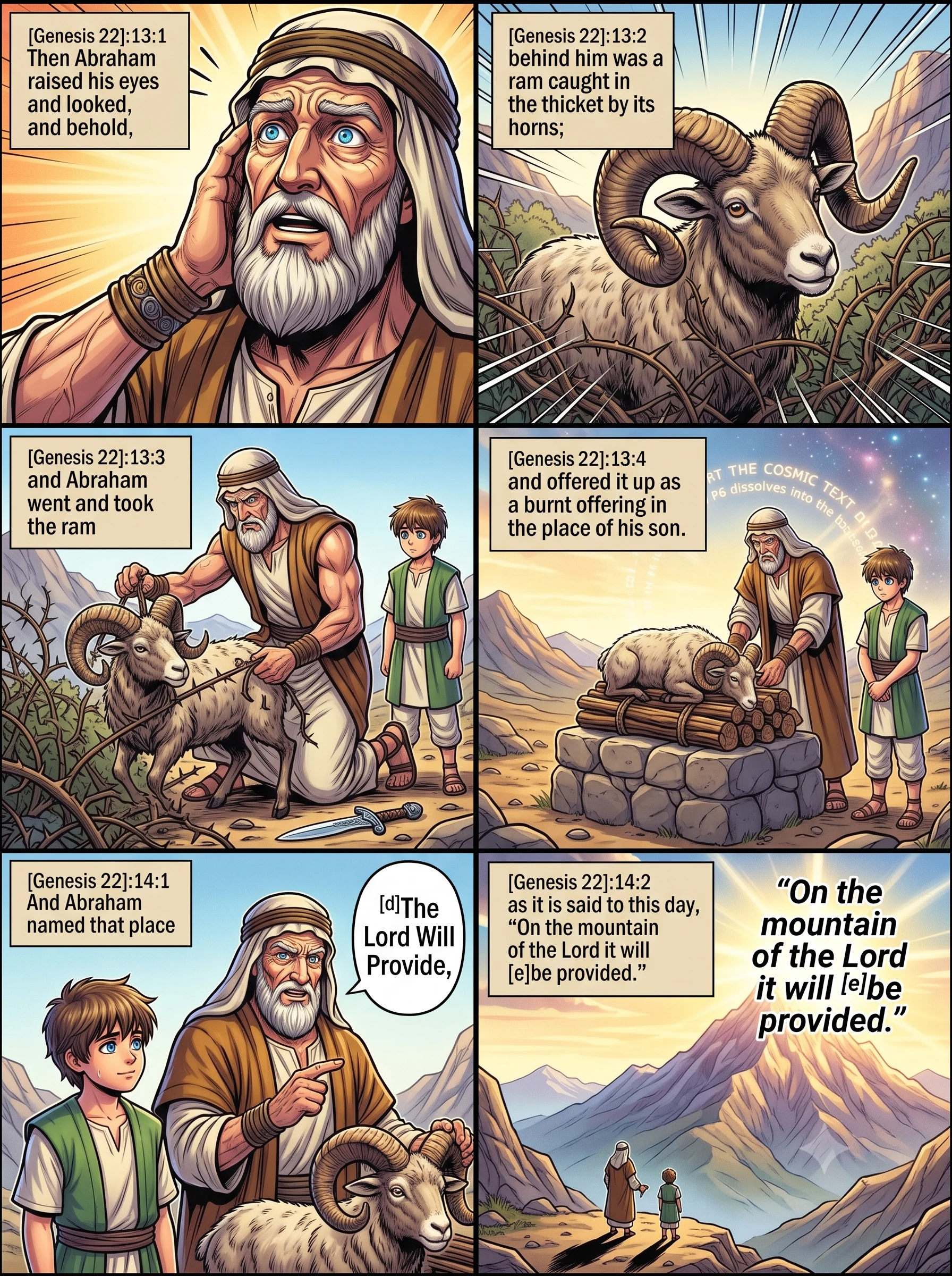 Genesis 22 illustration: The Ram in the Thicket