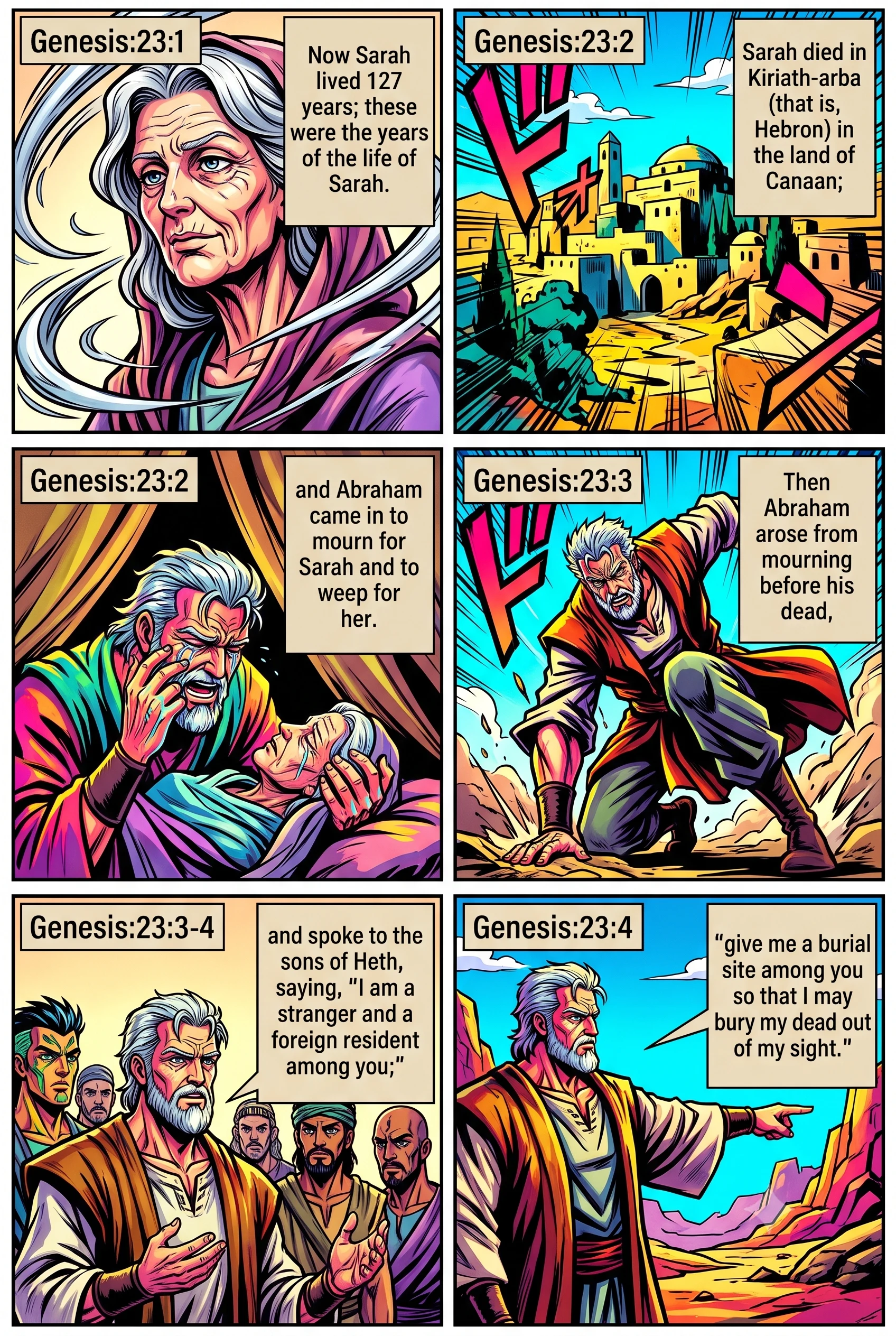 Genesis 23 illustration: Sarah's Death and Mourning