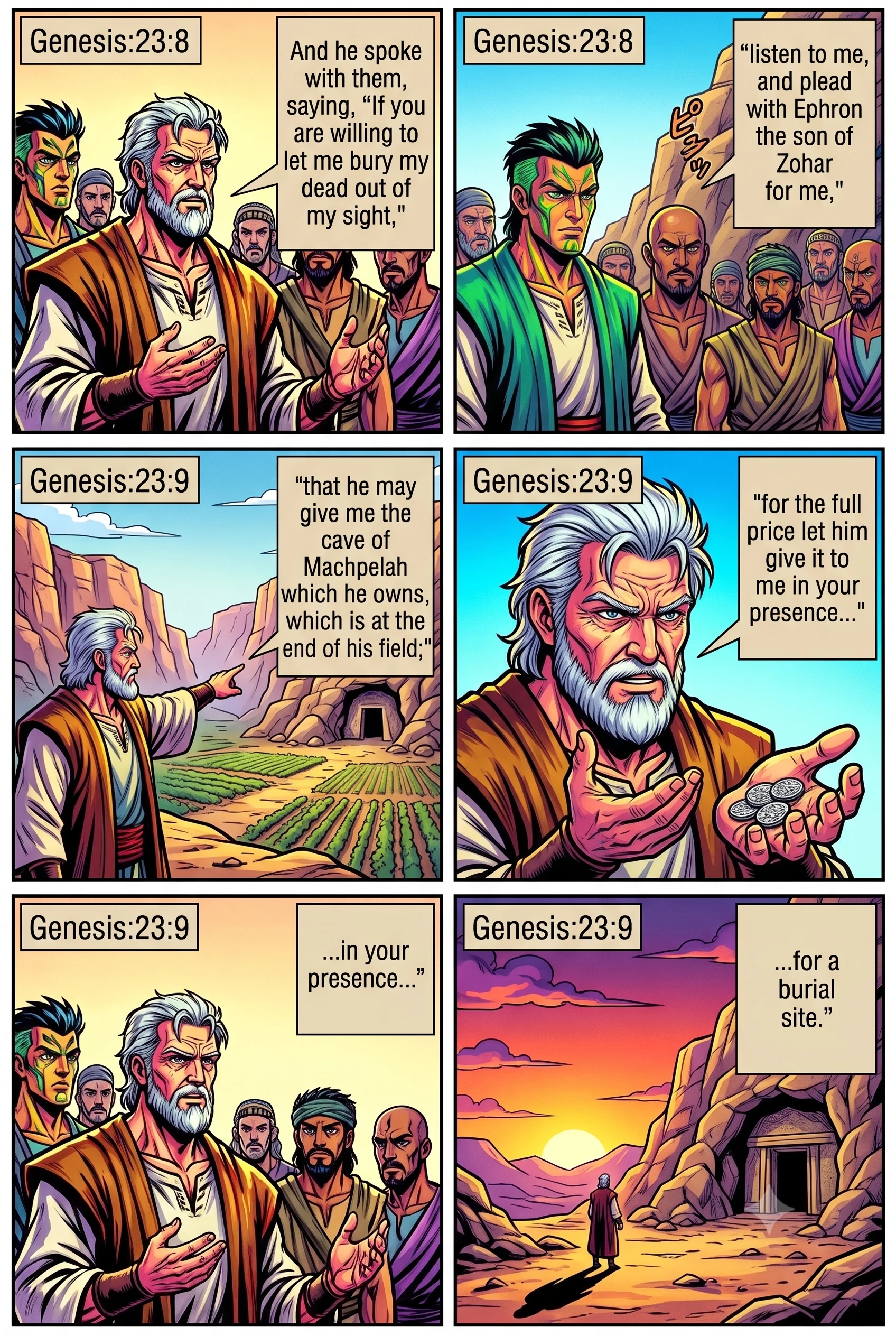 Genesis 23 illustration: Abraham Requests the Cave