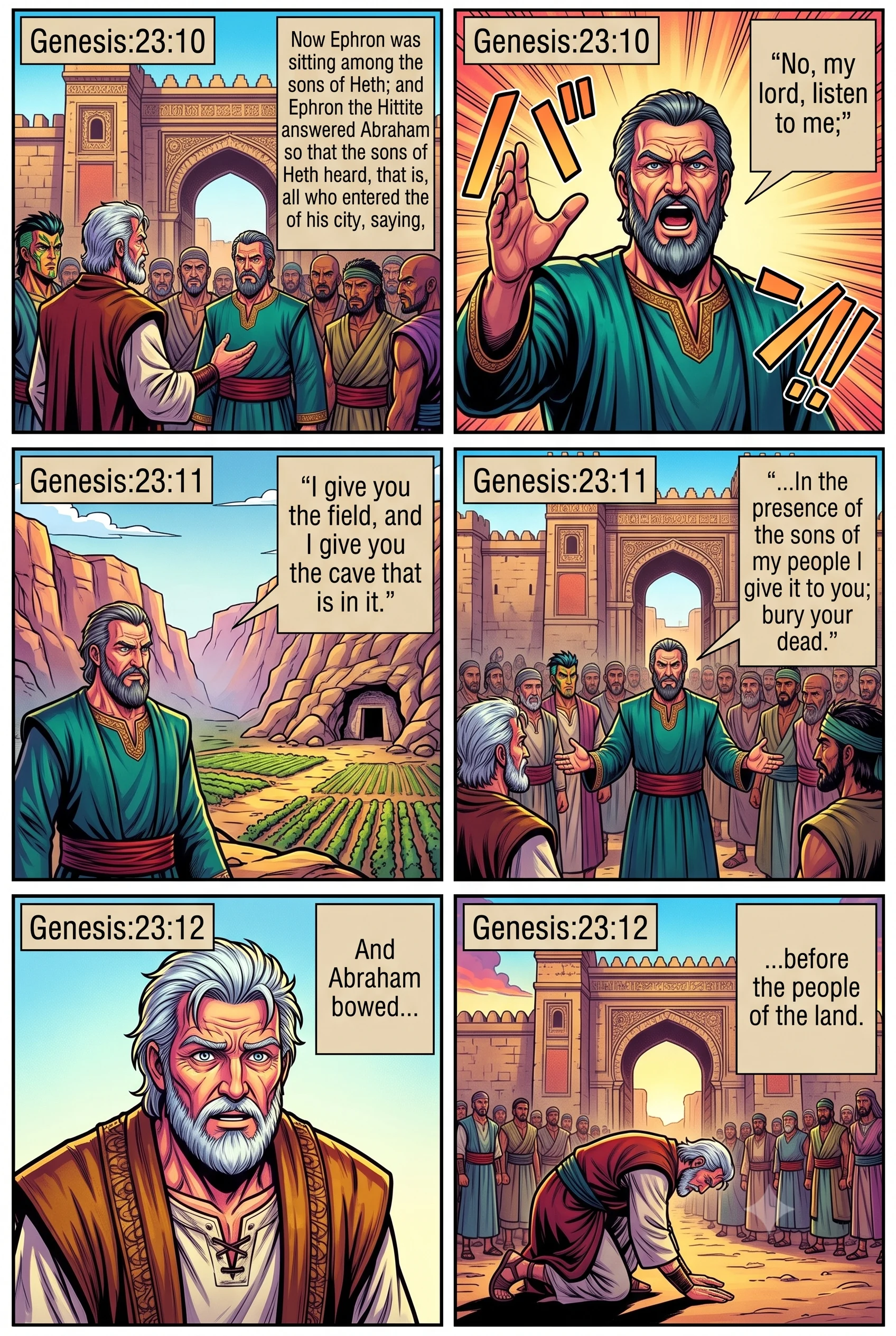 Genesis 23 illustration: Ephron Offers the Field