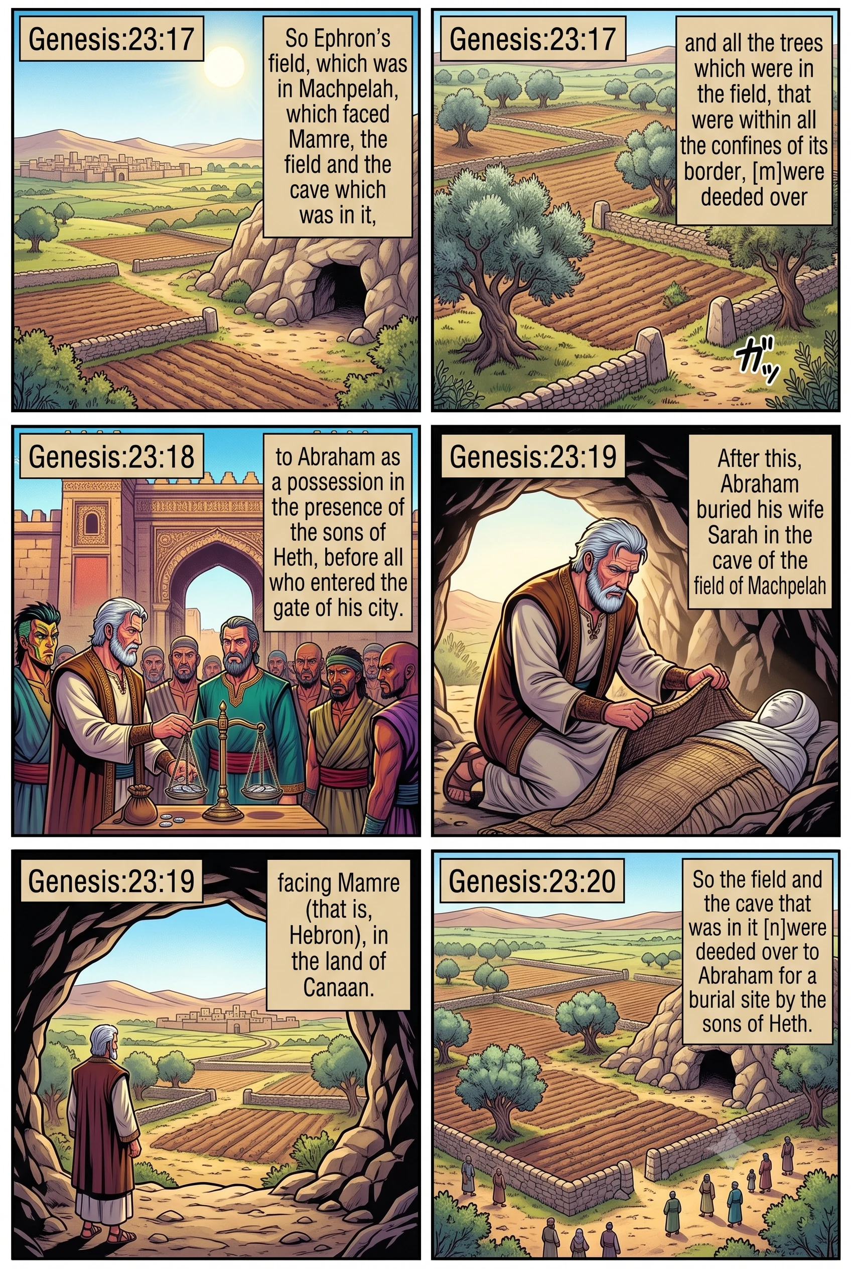 Genesis 23 illustration: Sarah's Burial at Machpelah