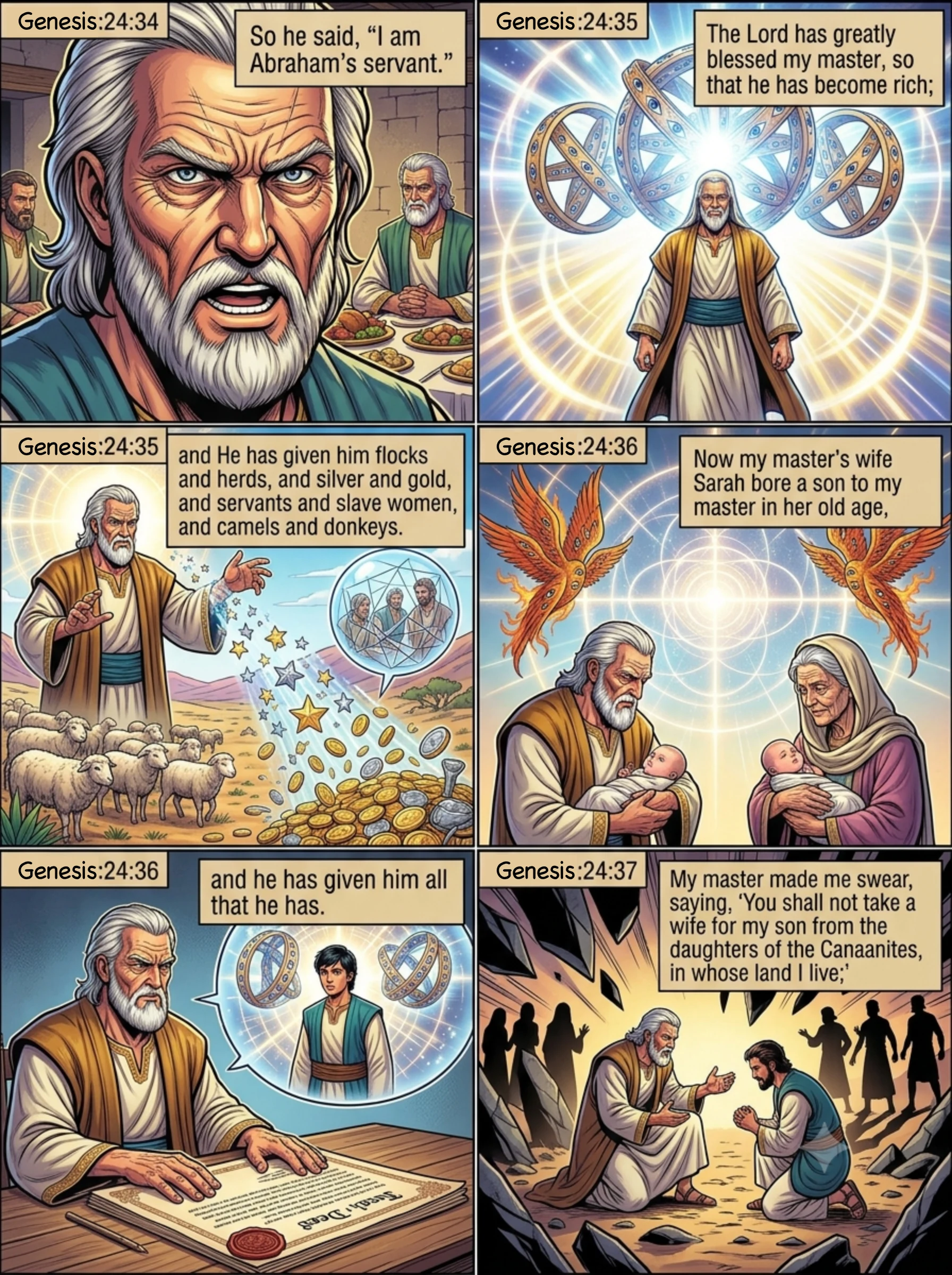 Genesis 24 illustration: The Servant Tells His Story